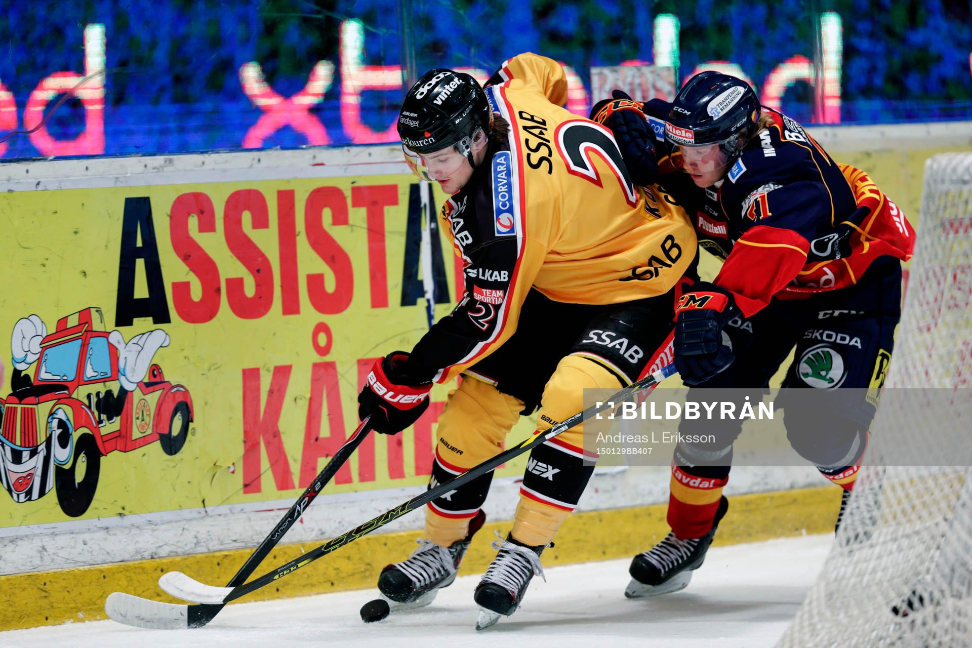 Luleås Dean Kukan och Djurgårdens Nicklas Heinerö