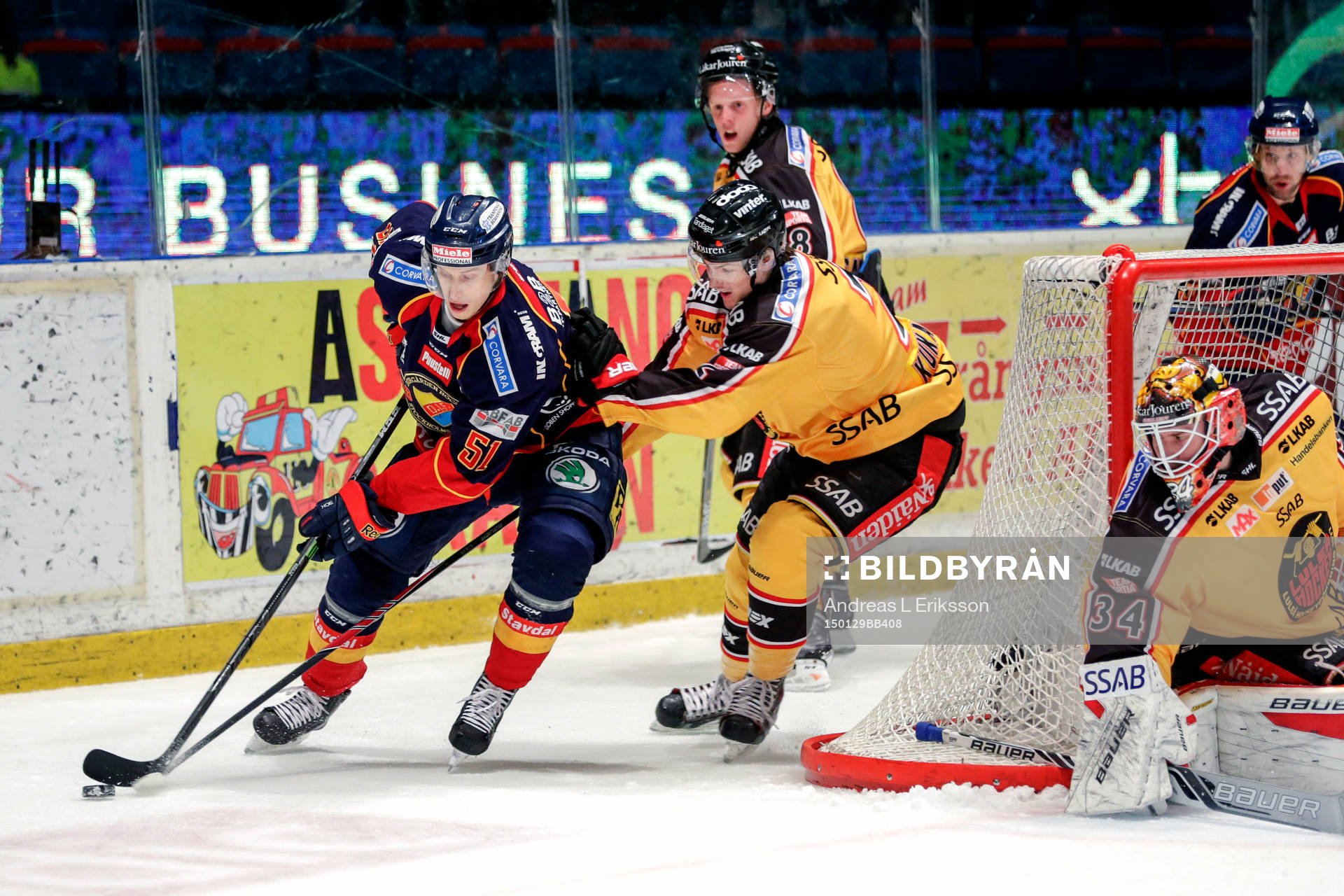 Djurgårdens Robin Alvarez och Luleås Dean Kukan
