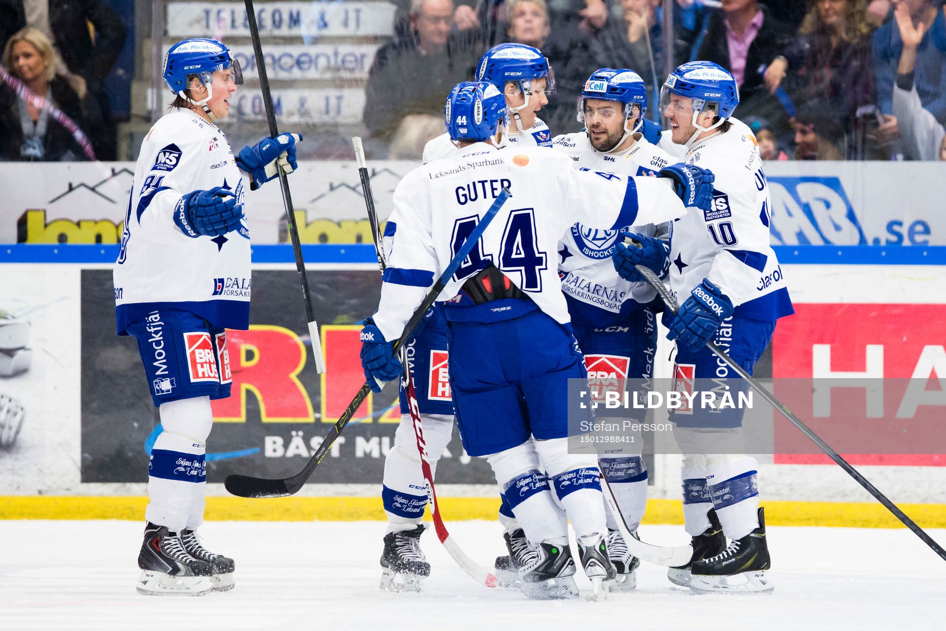 Leksands David Åslin, Mattias Guter, Kevin Kapstad  och