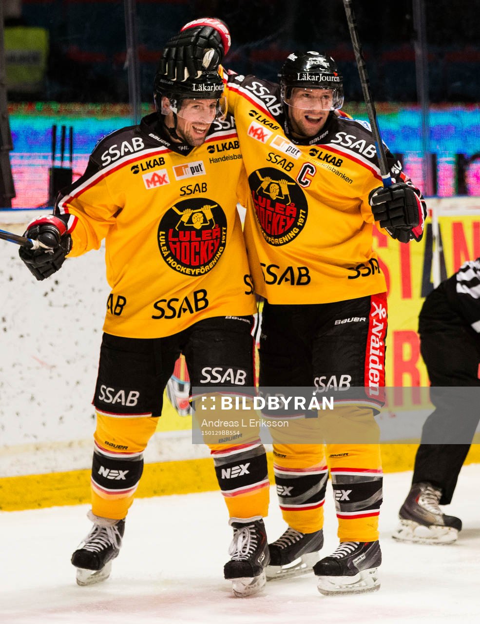 Luleås Cam Abbott och Chris Abbott jublar