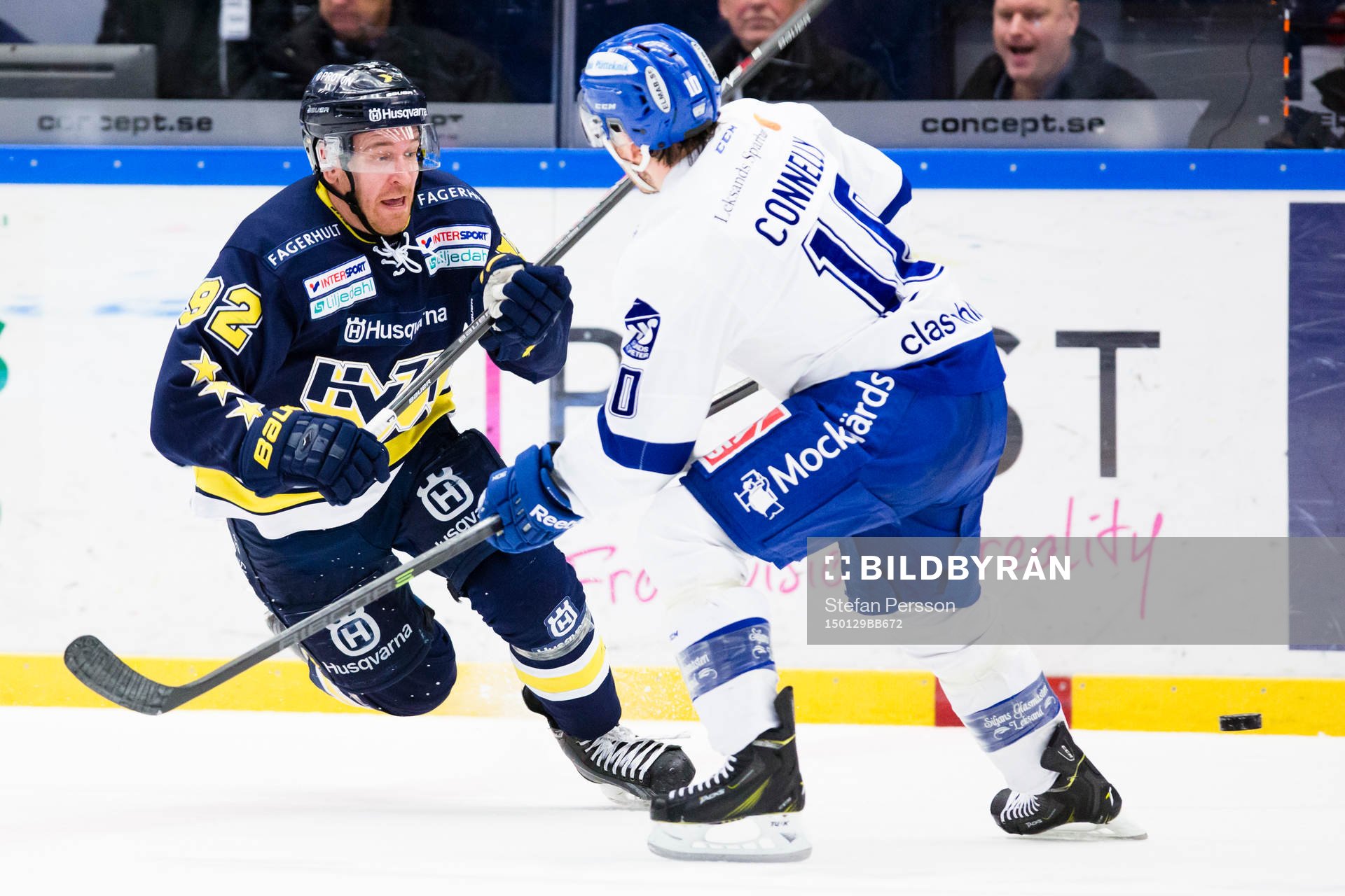 s Teemu Laine mot Leksands Brian Connelly