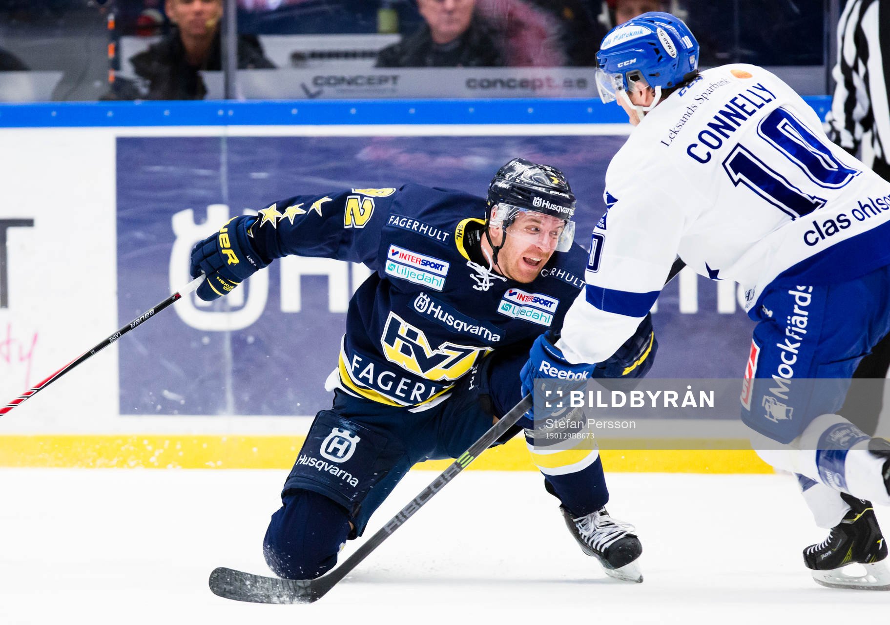 s Teemu Laine mot Leksands Brian Connelly