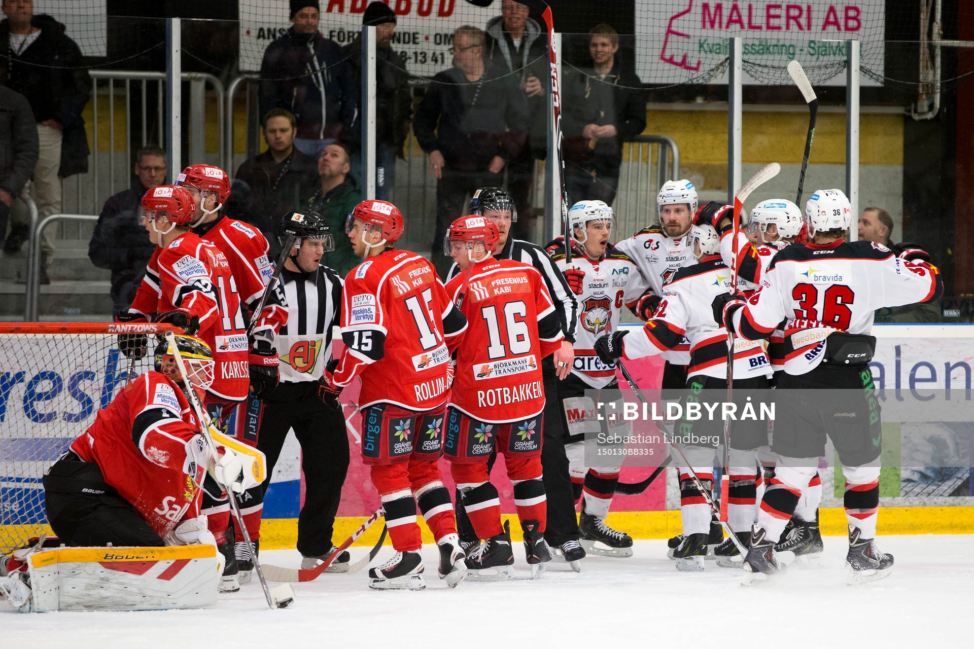 Malmös Fredrik Storm har precis kvitterat till 1-1 i