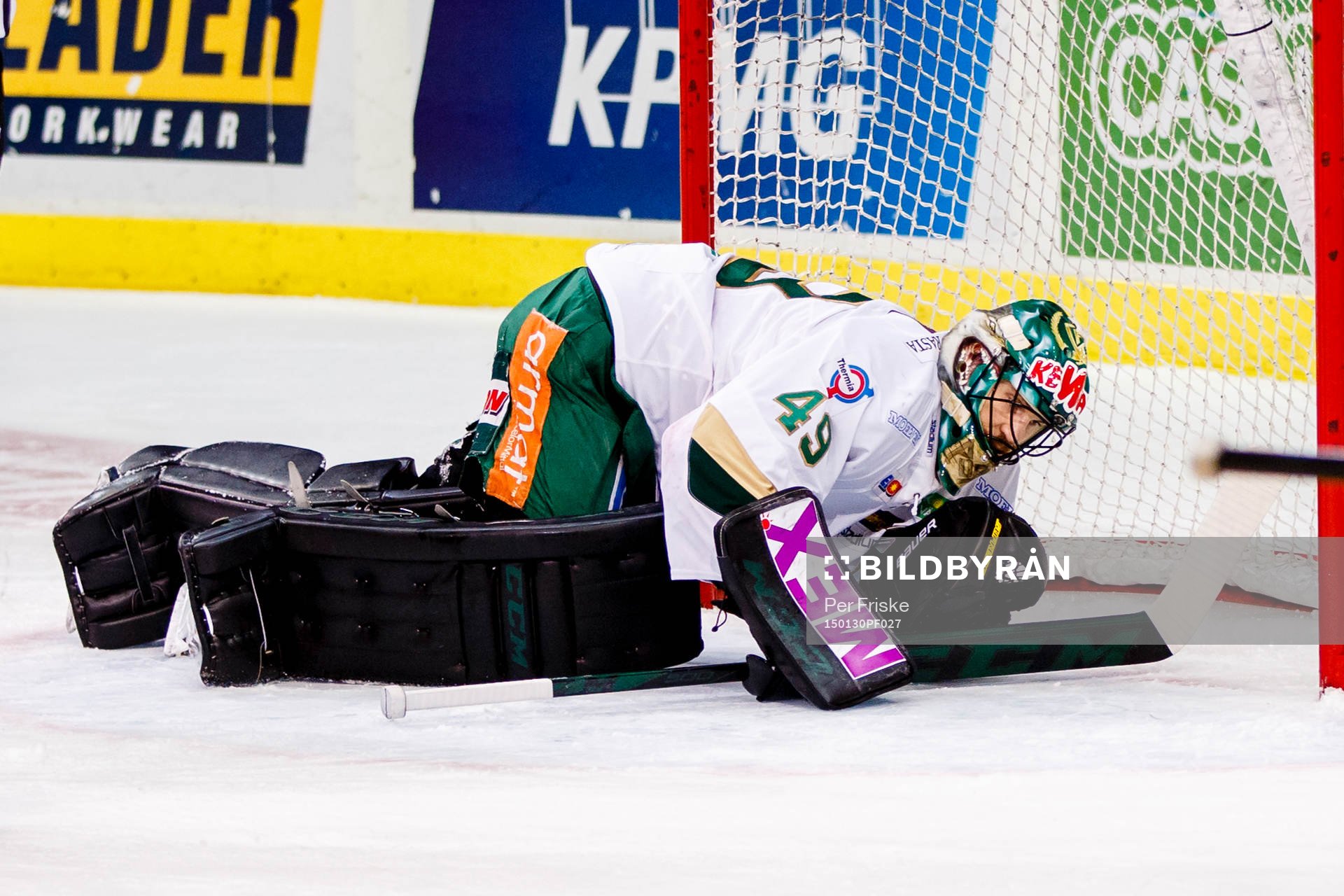Färjestads målvakt Justin Pogge