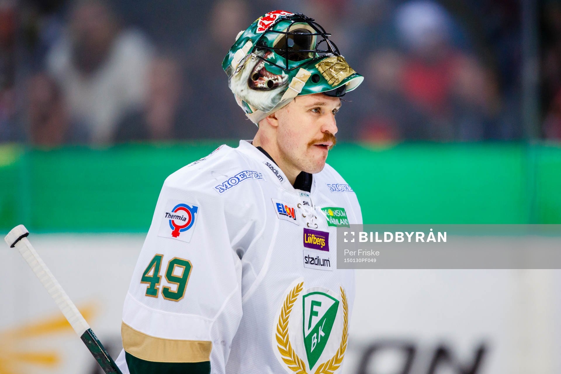 Färjestads målvakt Justin Pogge