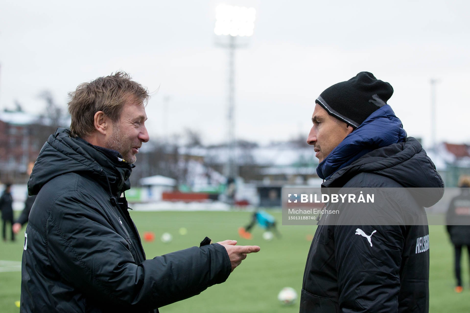 Häckens tränare Peter Gerhardsson och Helsingborgs