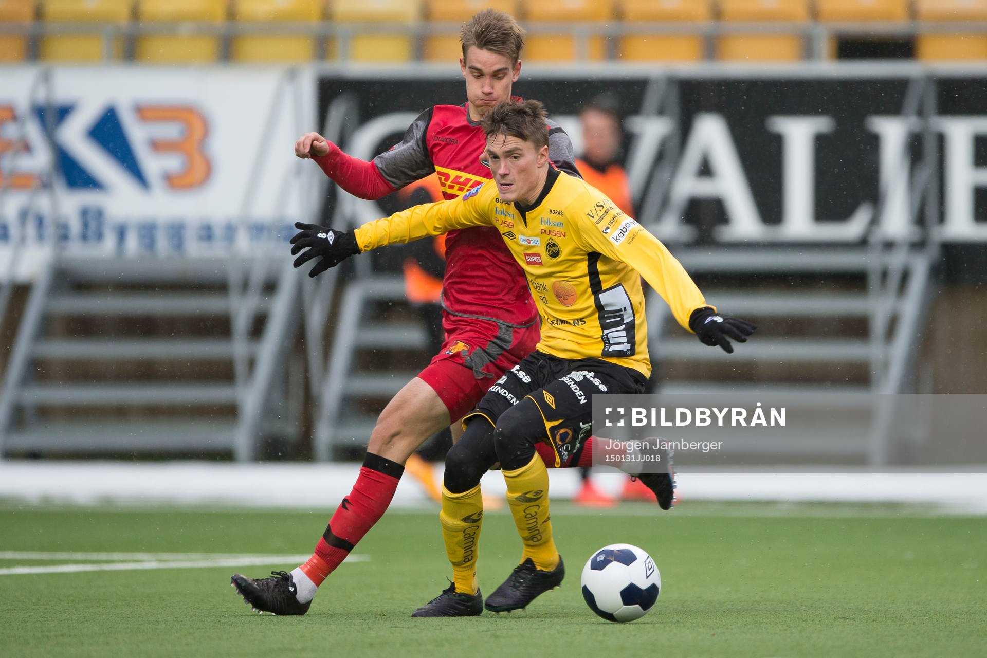 Kamp mellan Elfsborgs Lasse Nilsson och Nordsjällands