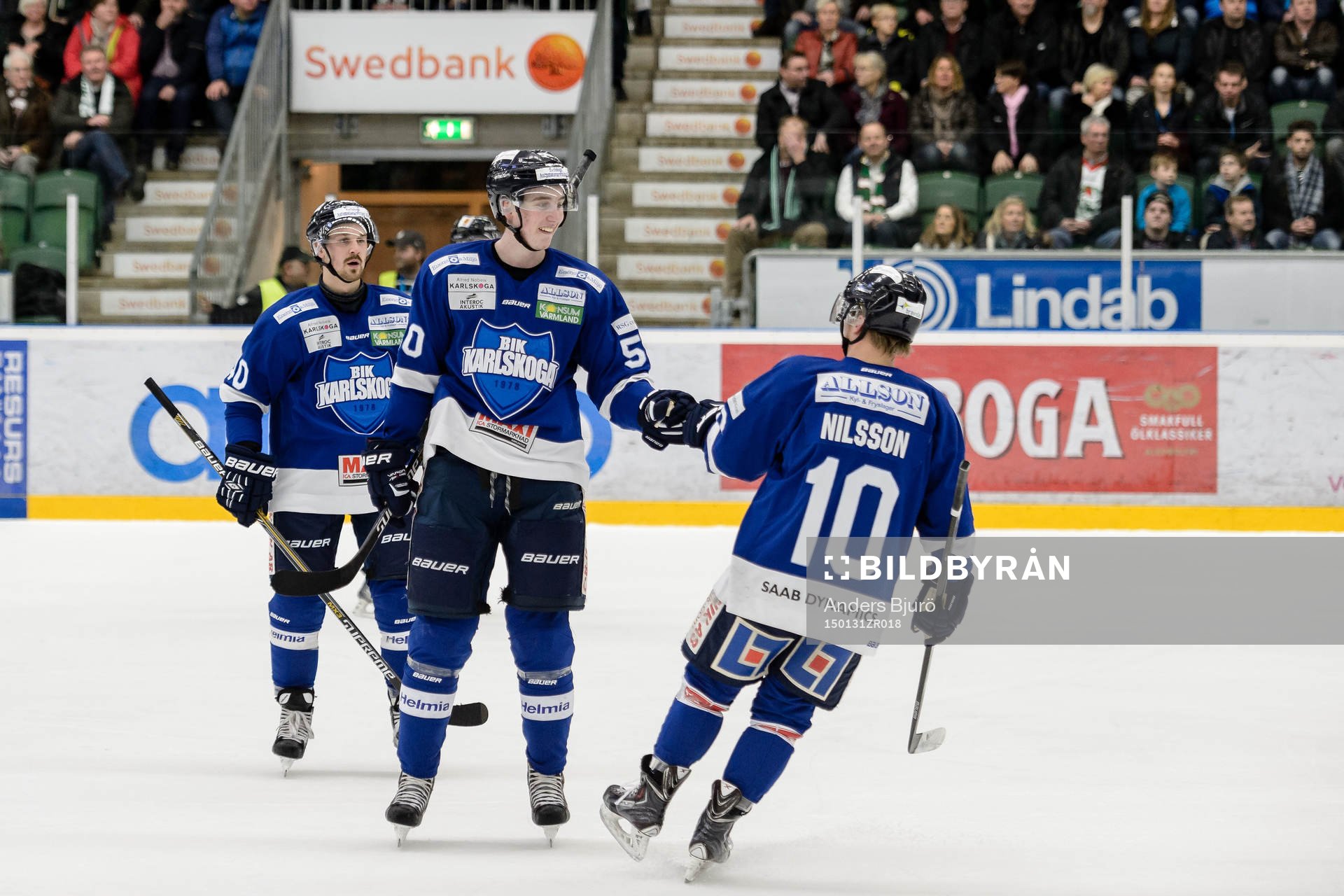 Karlskogas Viktor Lang firar med Marcus Nilsson