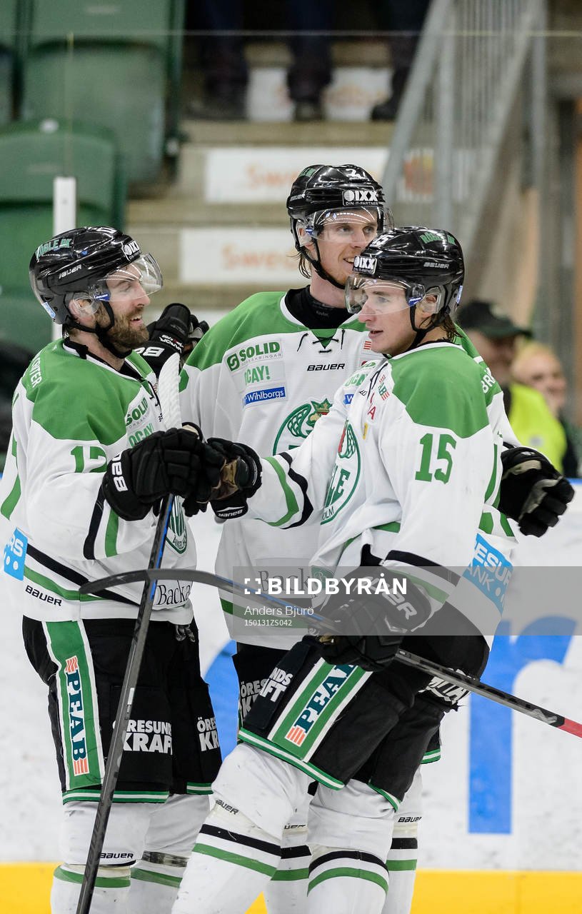 Rögles Taylor Matson, Jens Hellgren fira med Jakob Lilja