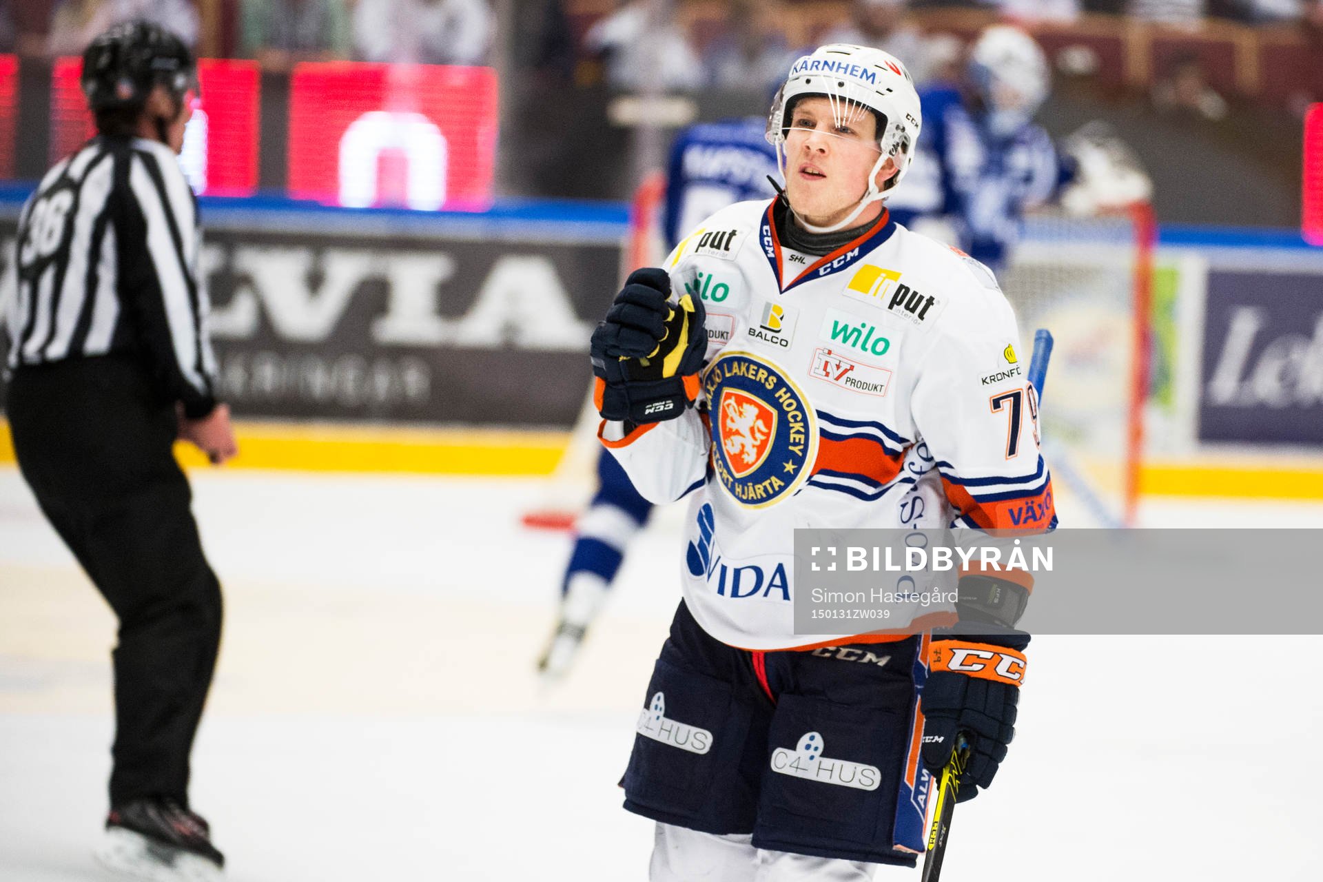 Växjös Patrik Lundh jublar