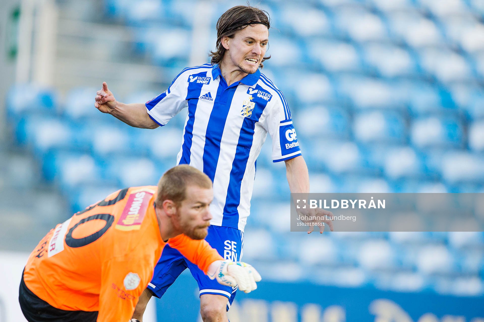 IFK Göteborgs Lasse Vibe och Jablonecs målvakt Vlastimil