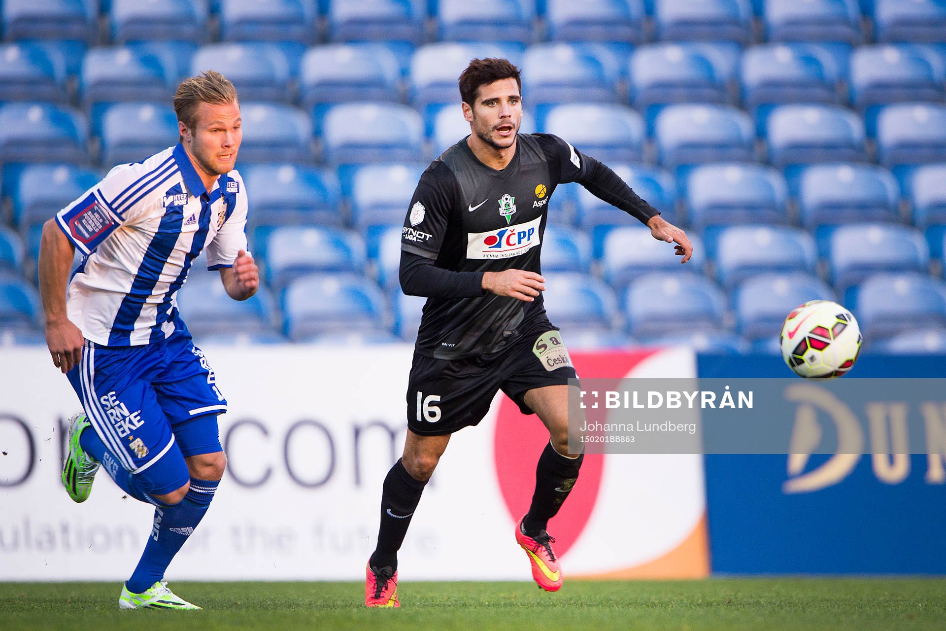 IFK Göteborgs Gustav Engvall och JablonecsJose Antonio