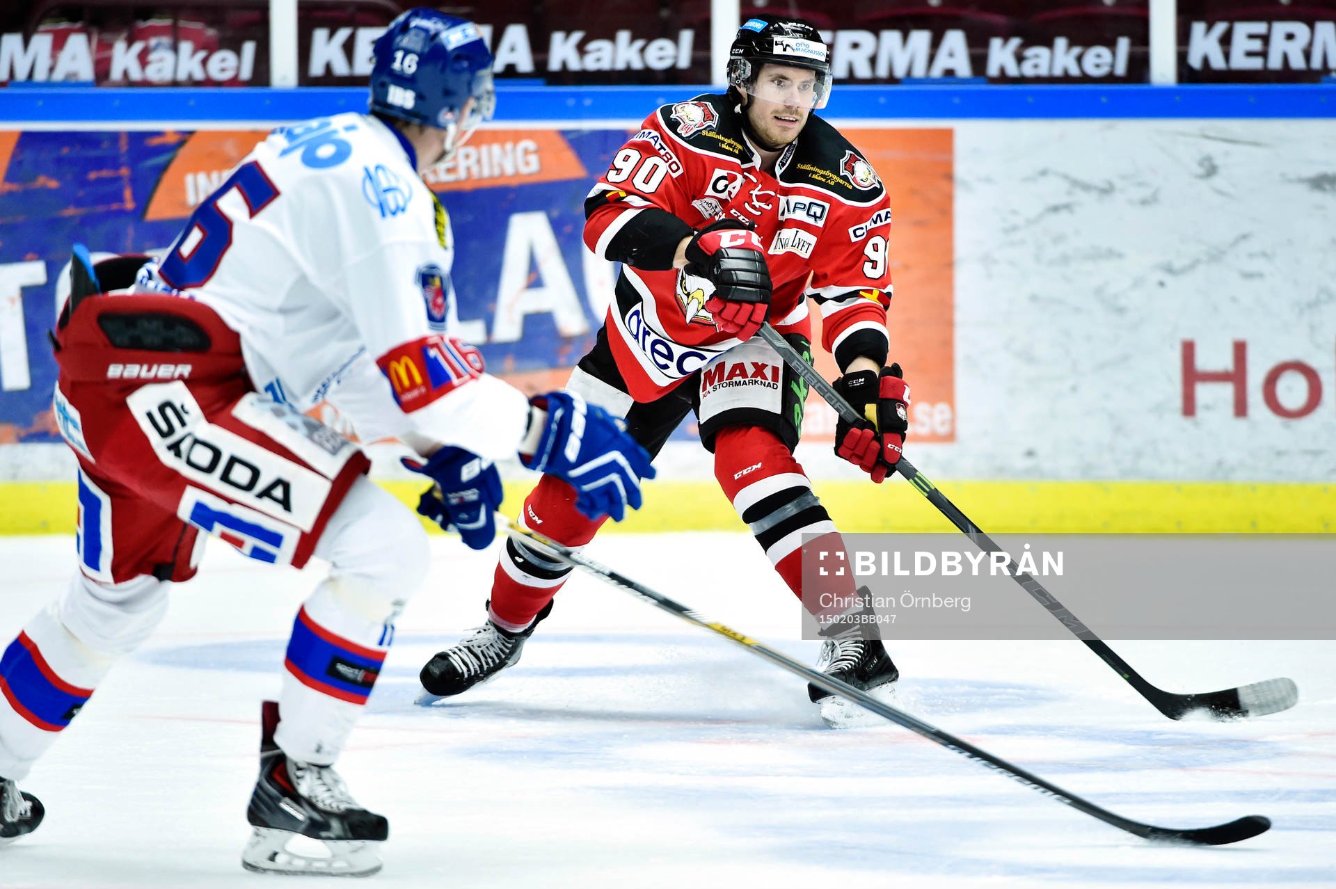 Malmö Redhawks Mattias Persson och Oskarshamns Arsi