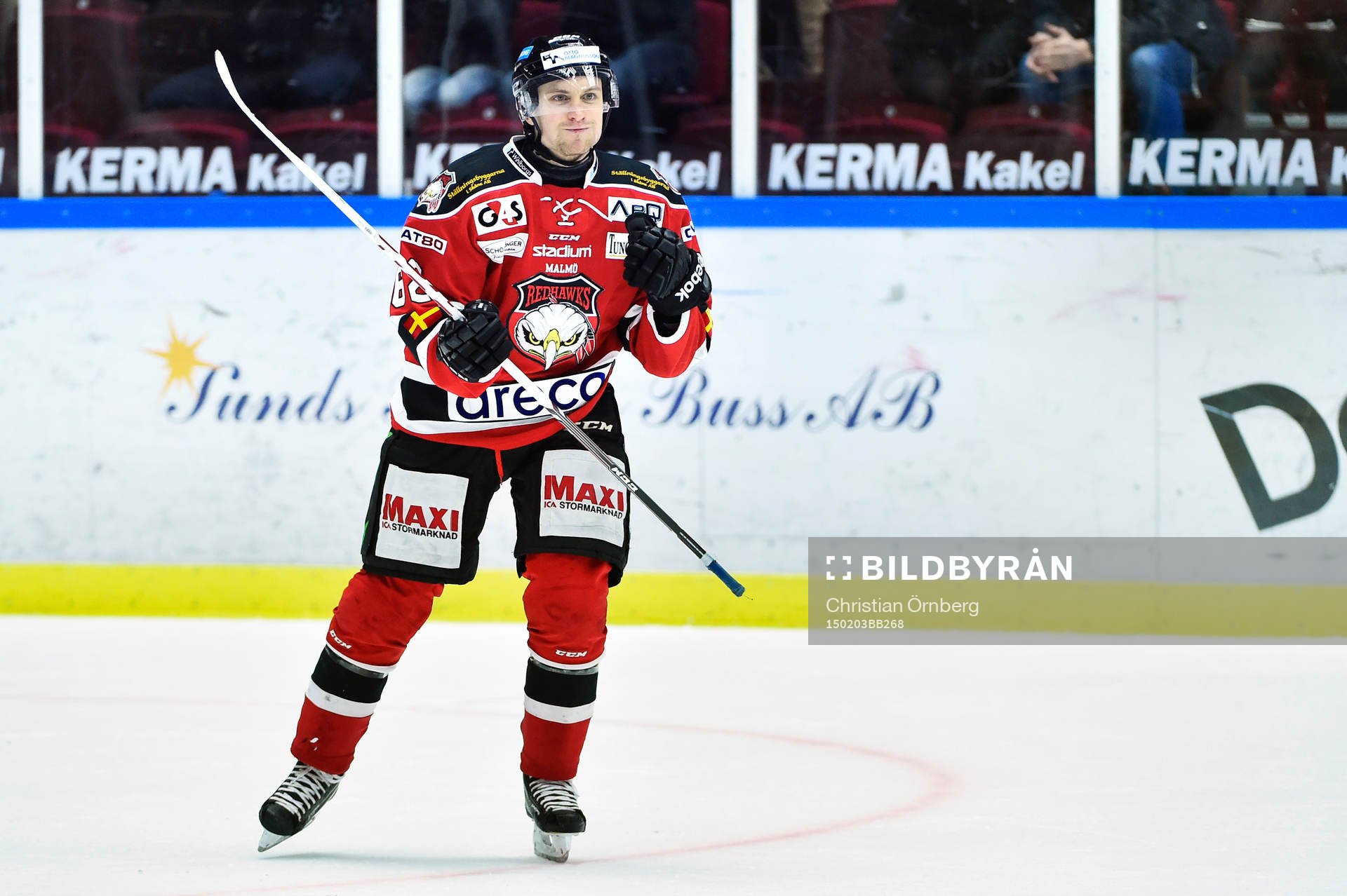 Malmö Redhawks Jens Jakobs jublar