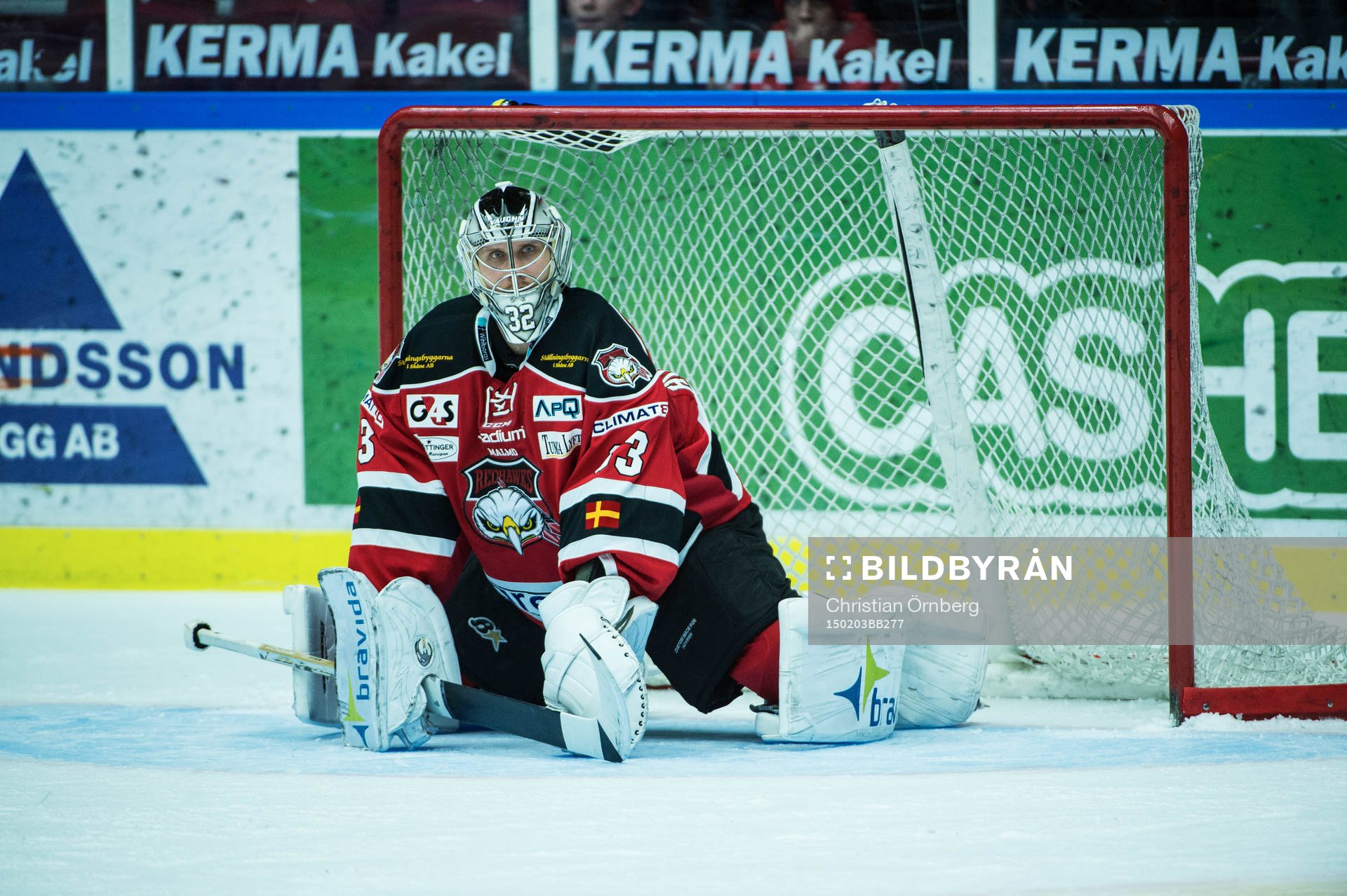 Malmö Redhawks målvakt Niko Hovinen