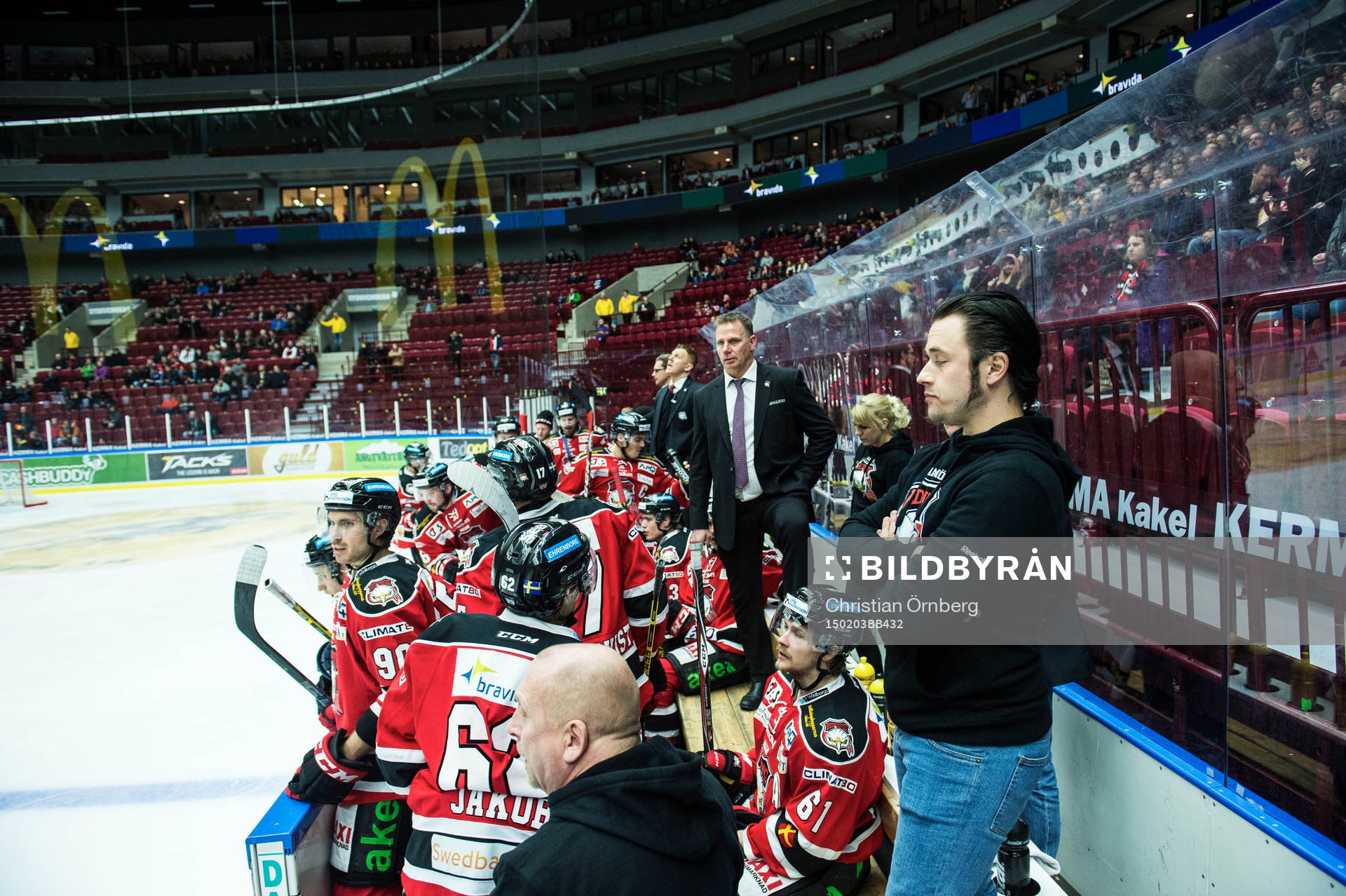 Malmö Redhawks tränare Mats Lusth i båset