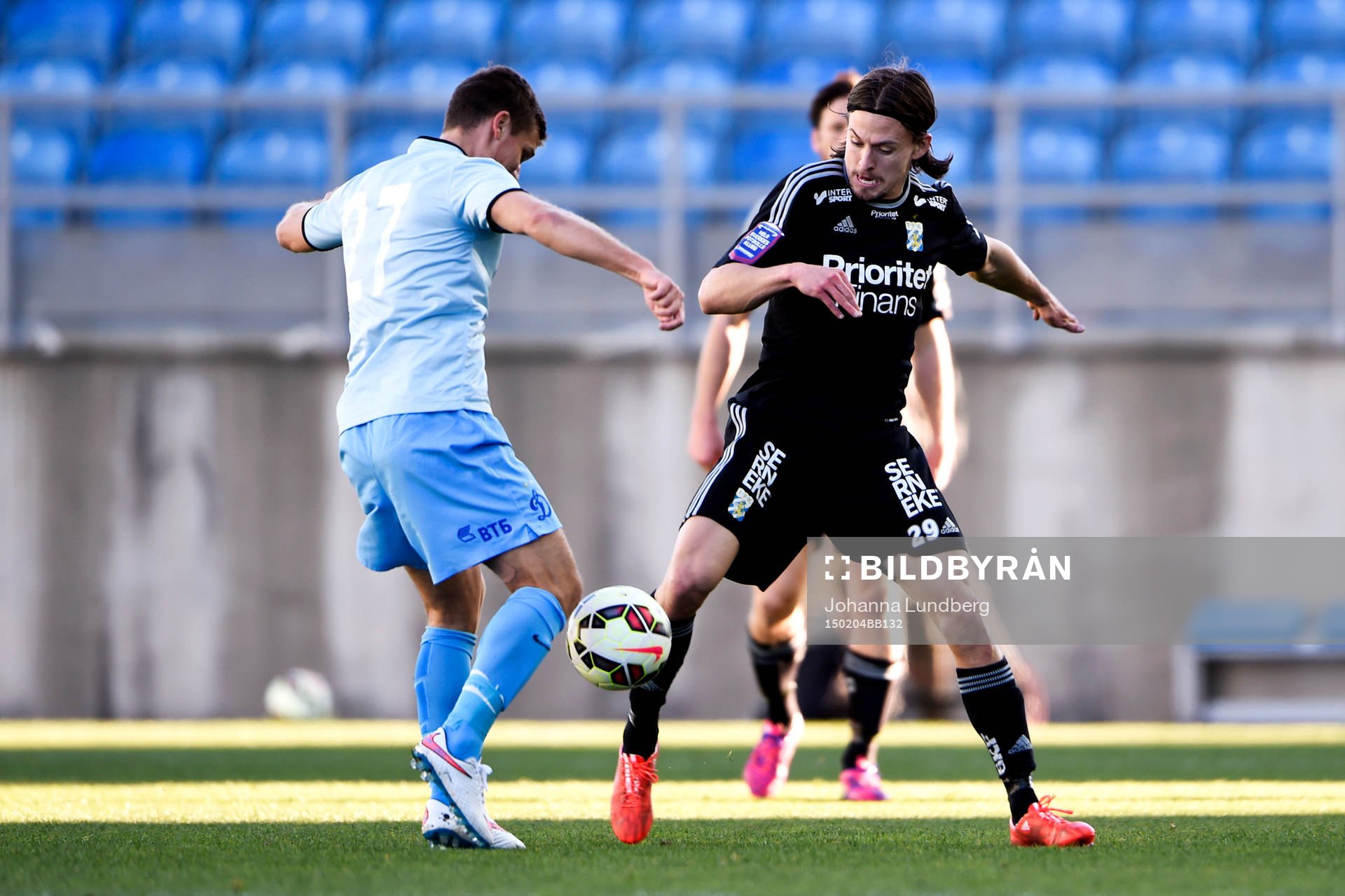 Dynamo Moskvas Igor Denisov och IFK Göteborgs Lasse Vibe