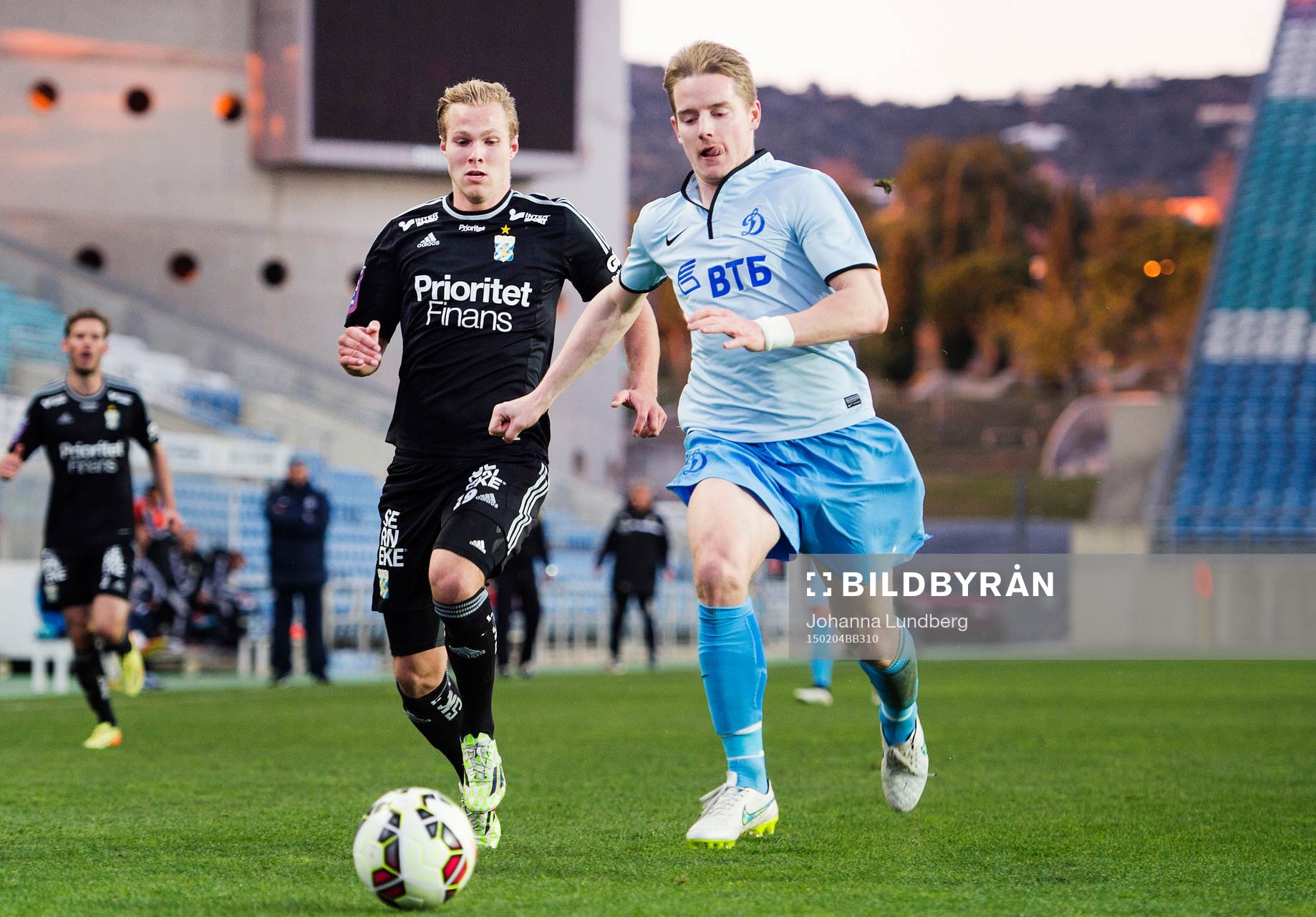IFK Göteborgs Gustav Engvall och Dynamo Moskvas Tomas