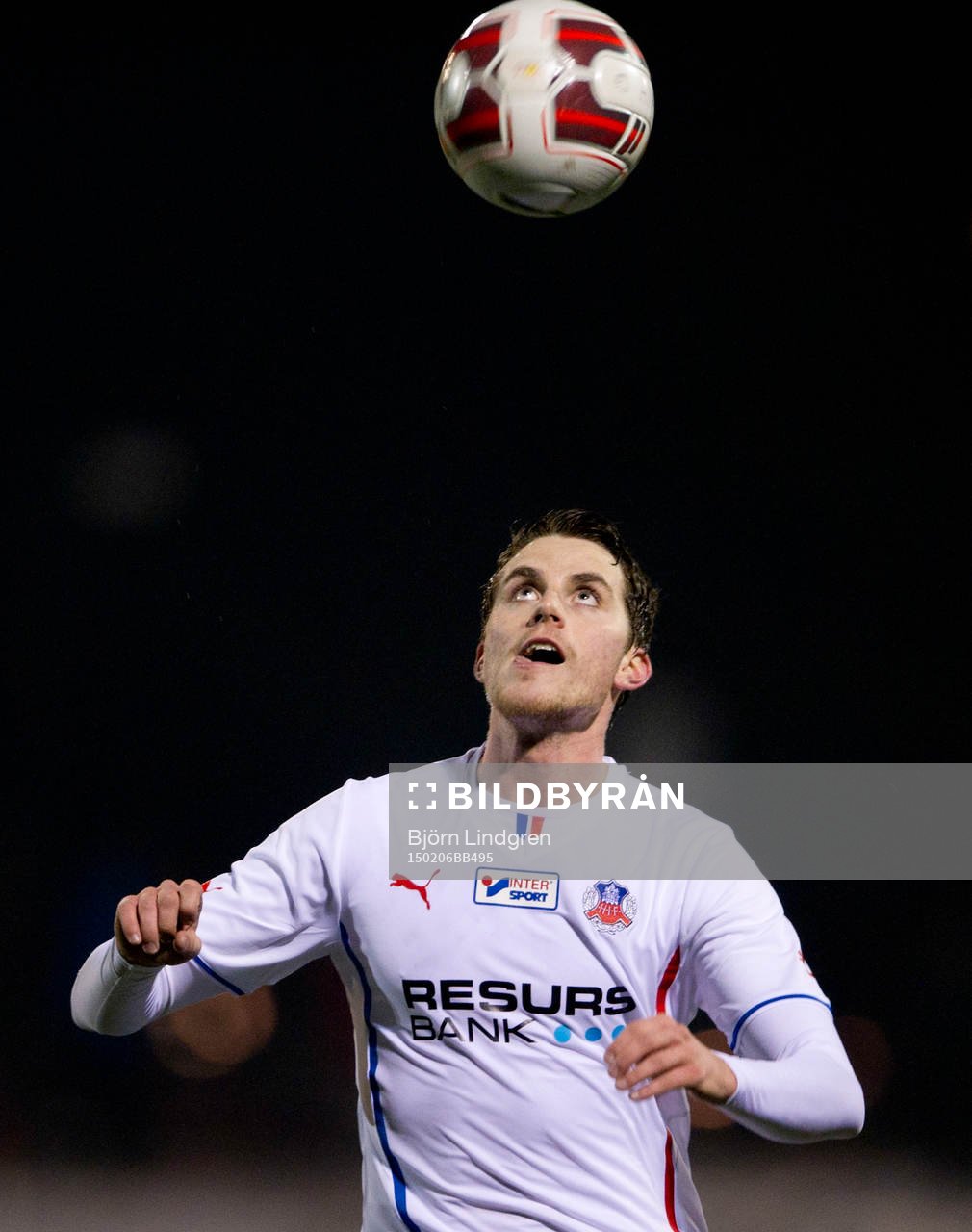 Helsingborgs Jesper Björkman under träningsmatchen  mellan Helsingborgs IF och Kalmar FF 6 februari 2015 i Helsingborg.
