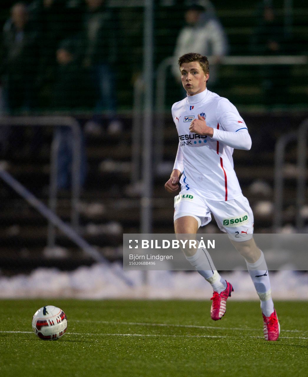 Helsingborgs Carl Johansson under träningsmatchen  mellan Helsingborgs IF och Kalmar FF 6 februari 2015 i Helsingborg.