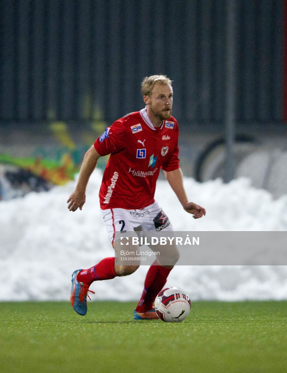Kalmars Marcus Thorbjörnsson under träningsmatchen  mellan Helsingborgs IF och Kalmar FF 6 februari 2015 i Helsingborg.