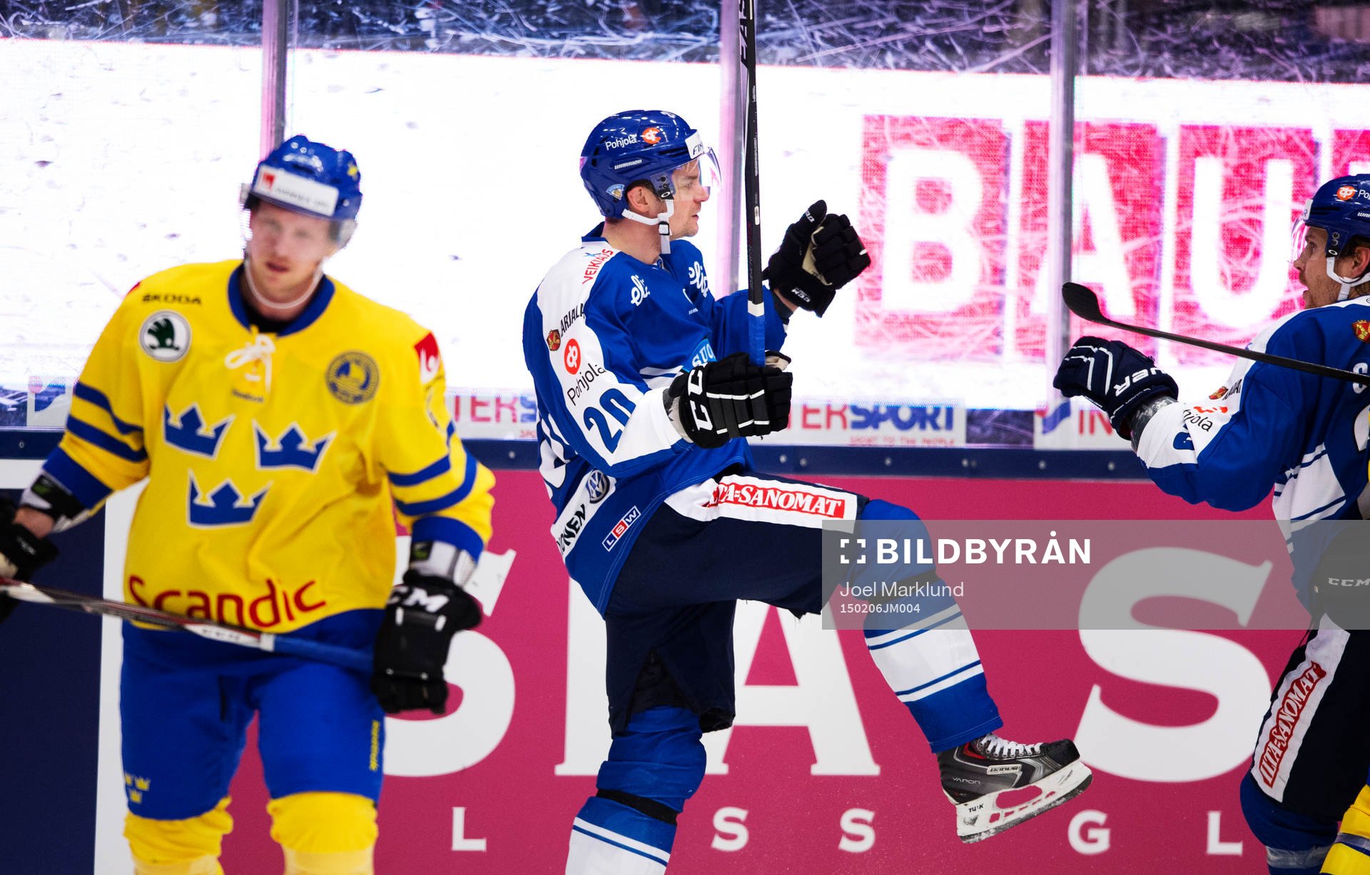Finlands Janne Pesonen jublar