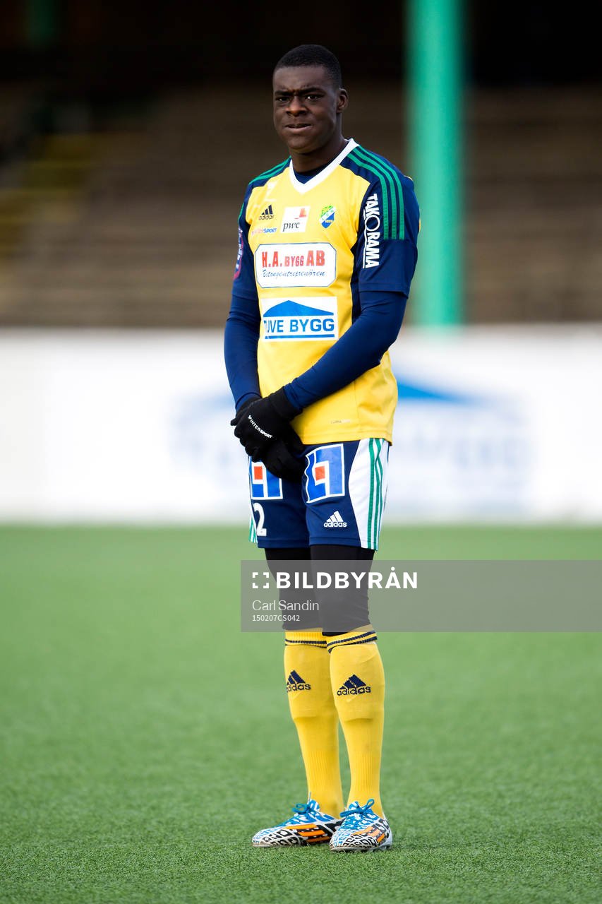 Ljungskiles Ken Sema under en träningsmatch i fotboll mellan Utsikten och Ljungskile den 7 februari 2015 i Göteborg.