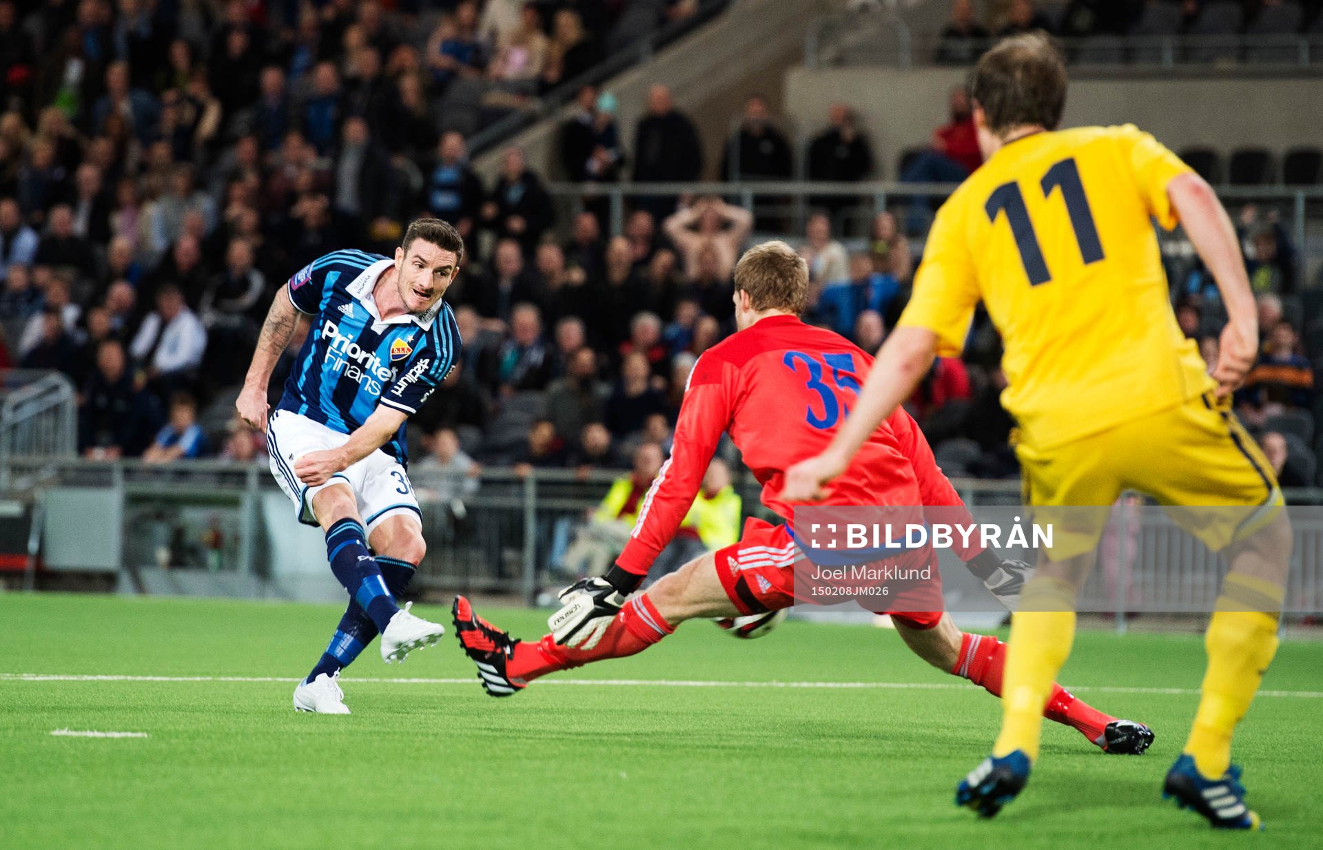 Djurgårdens James Keene skjuter in 3-1 bakom Helsingfors