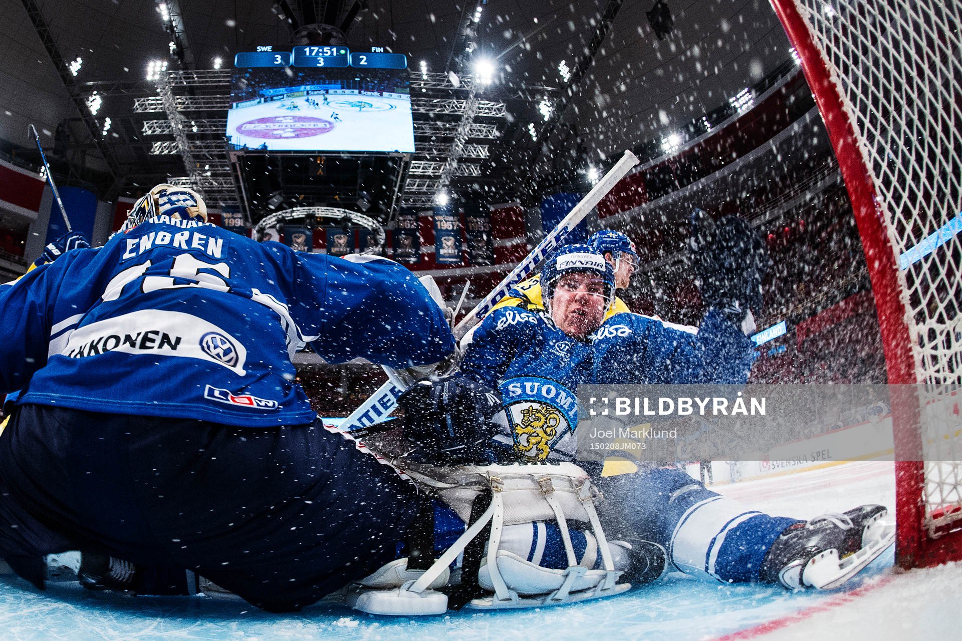 Finlands Teemu Ramstedt kraschar in i mål