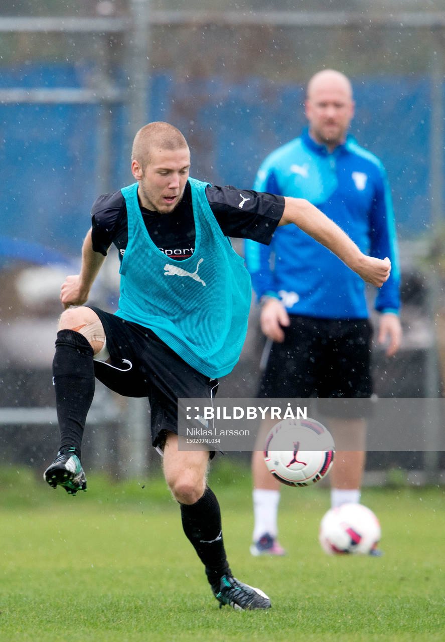 Malmös Anton Tinnerholm under en träning under försäsongslägret den 09 februari 2015 i Bradenton.