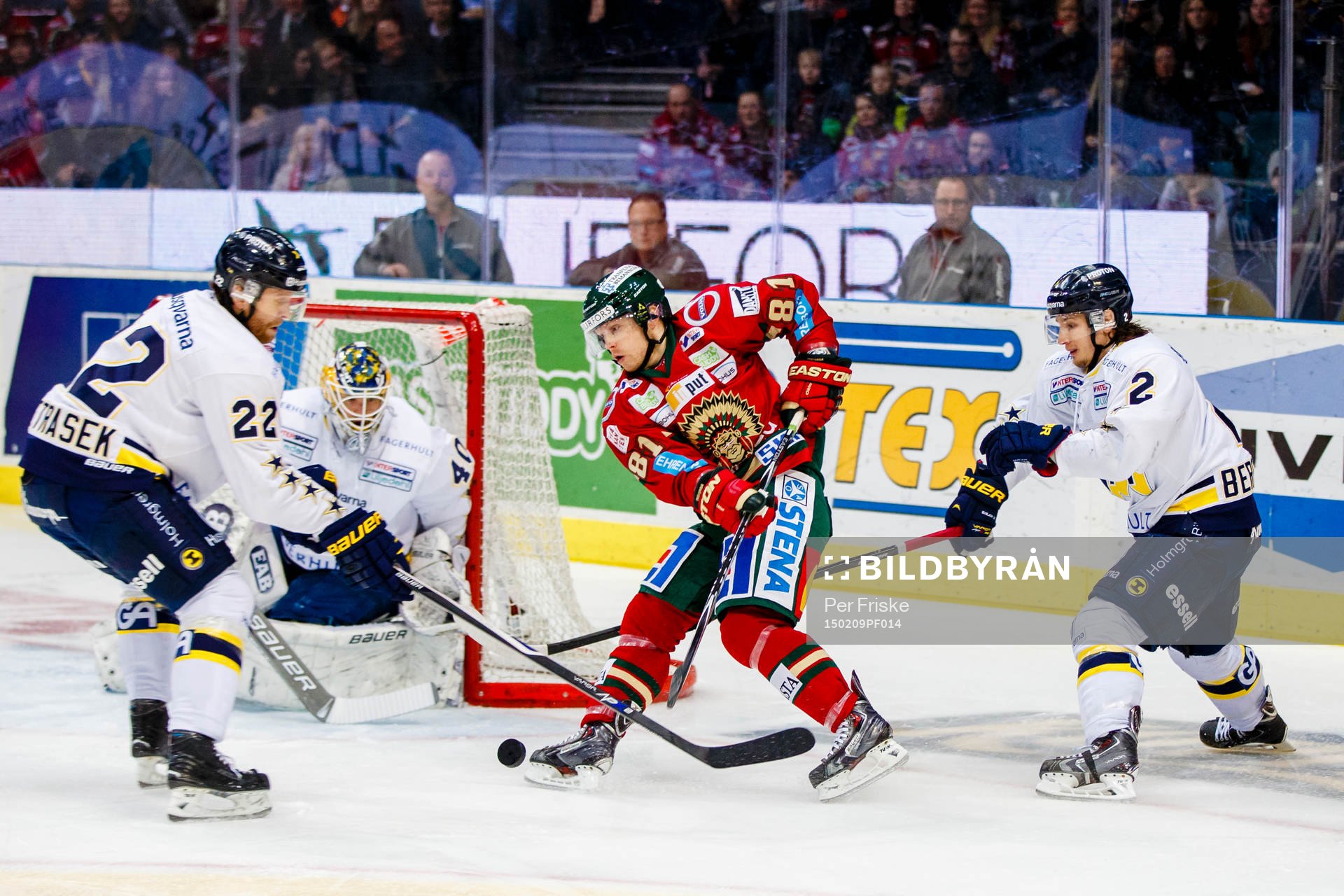 s David Petrasek och HV71:s Kristofer Berglund
