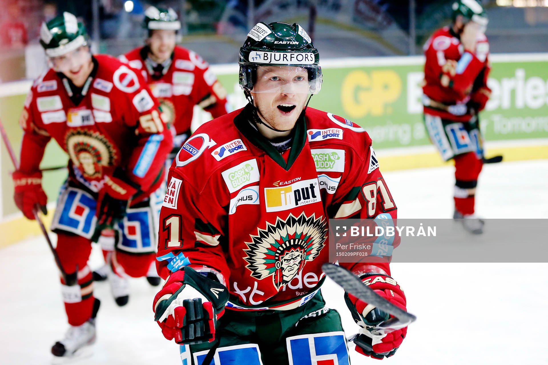 Frölundas Luke Moffat jublar