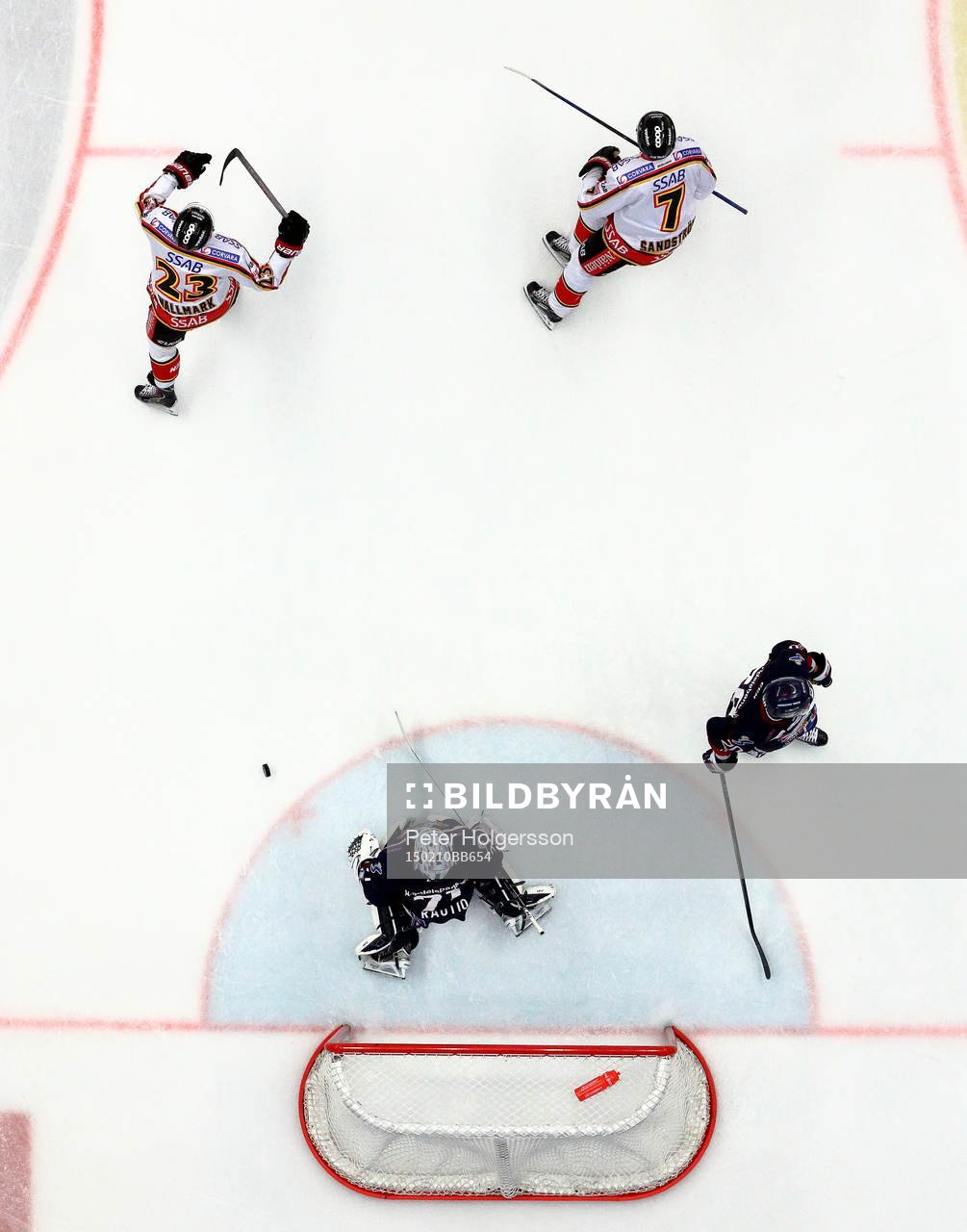 Mål 3-4 av Luleås Dean Kukan utanfrö bild förbi