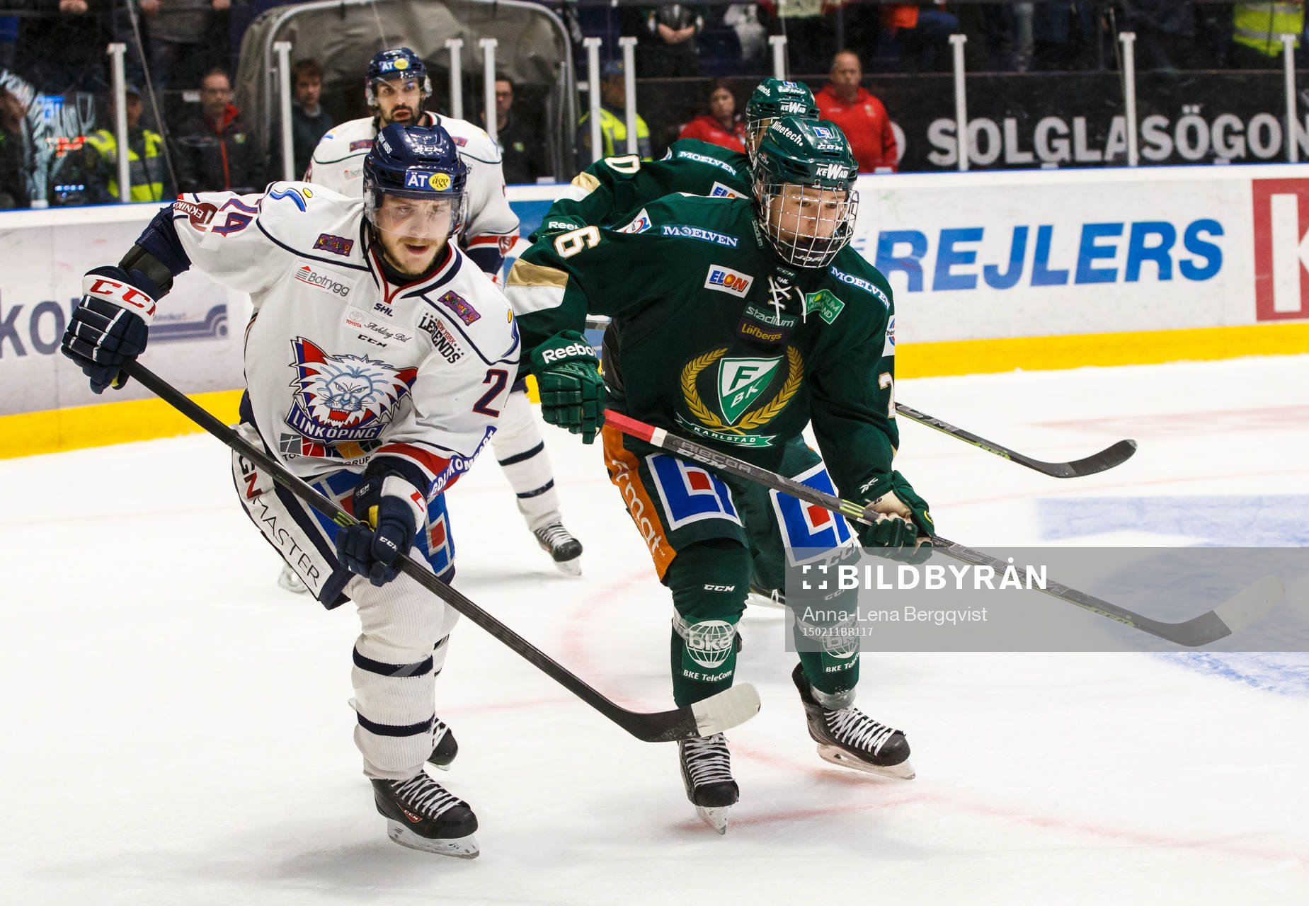 Linköpings Fredric Andersson och Färjestads Rasmus Asplund