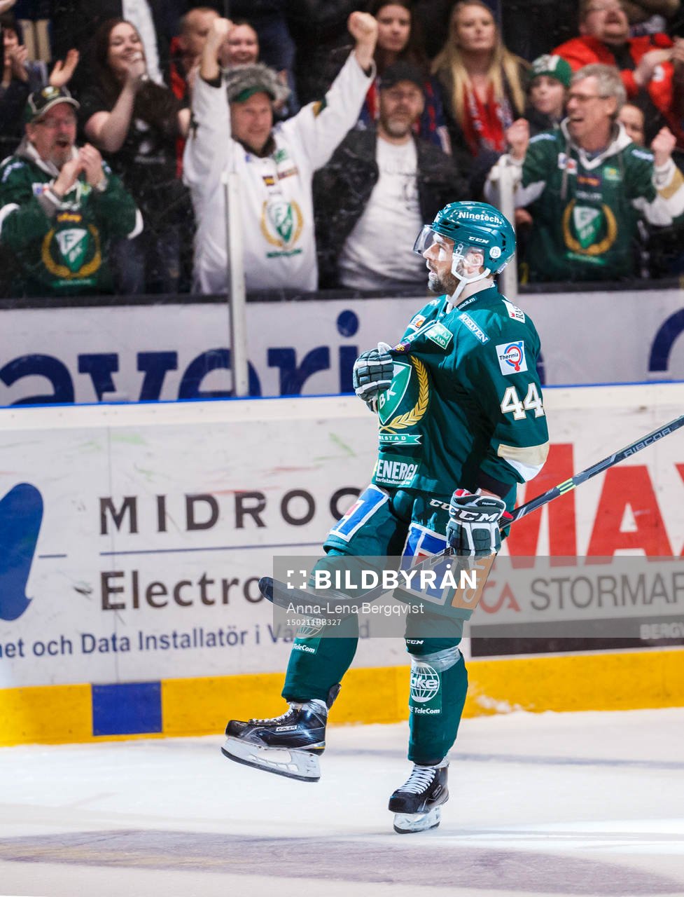 Färjestads Milan Gulas jublar