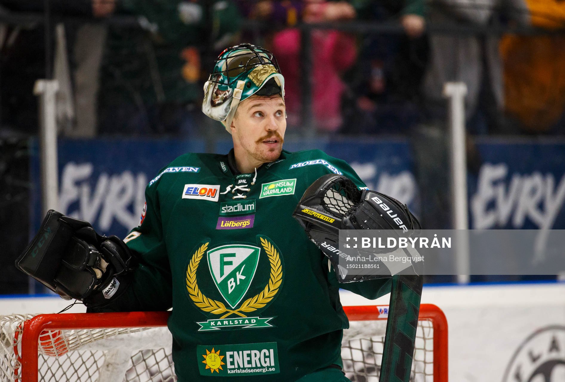 Färjestads målvakt Justin Pogge