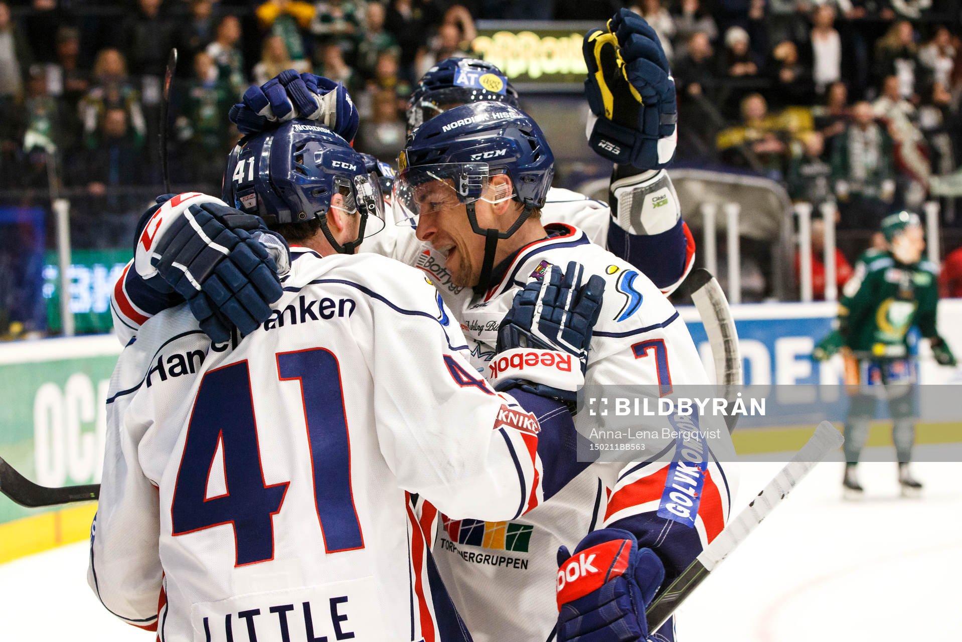 Linköpings Broc Little och Magnus Johansson jublar