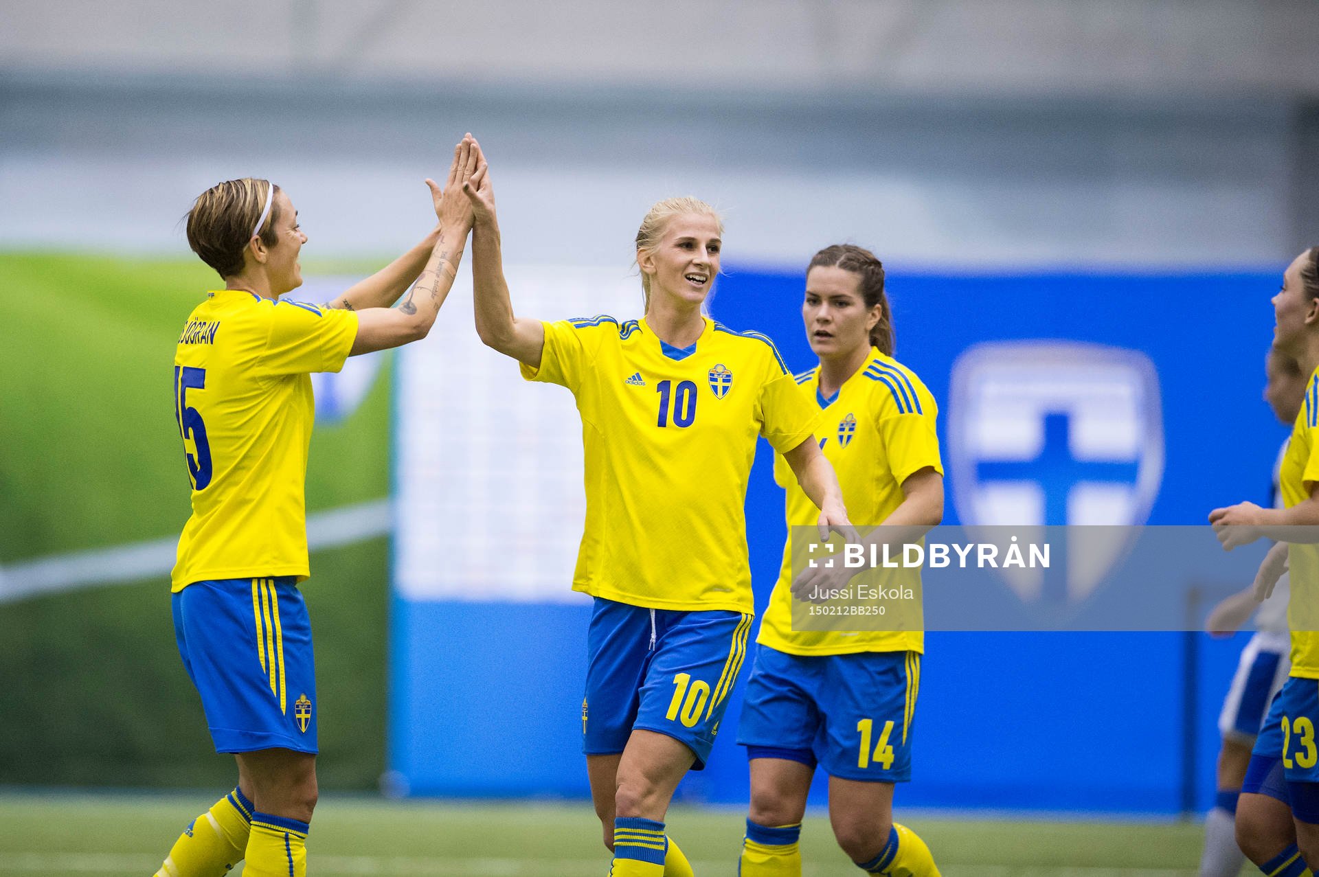 Sveriges Therese Sjögran, Sofia Jakobsson och Hanna