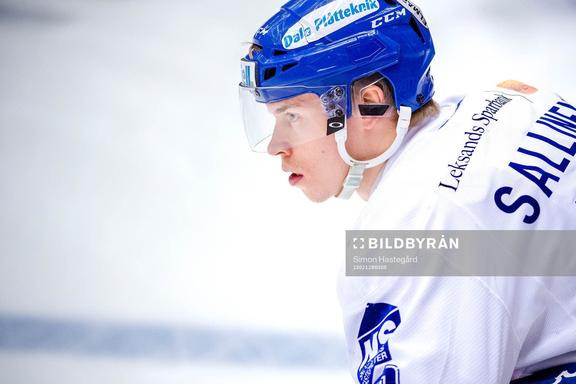 Leksands Tomi Sallinen före ishockeymatchen i SHL mellan