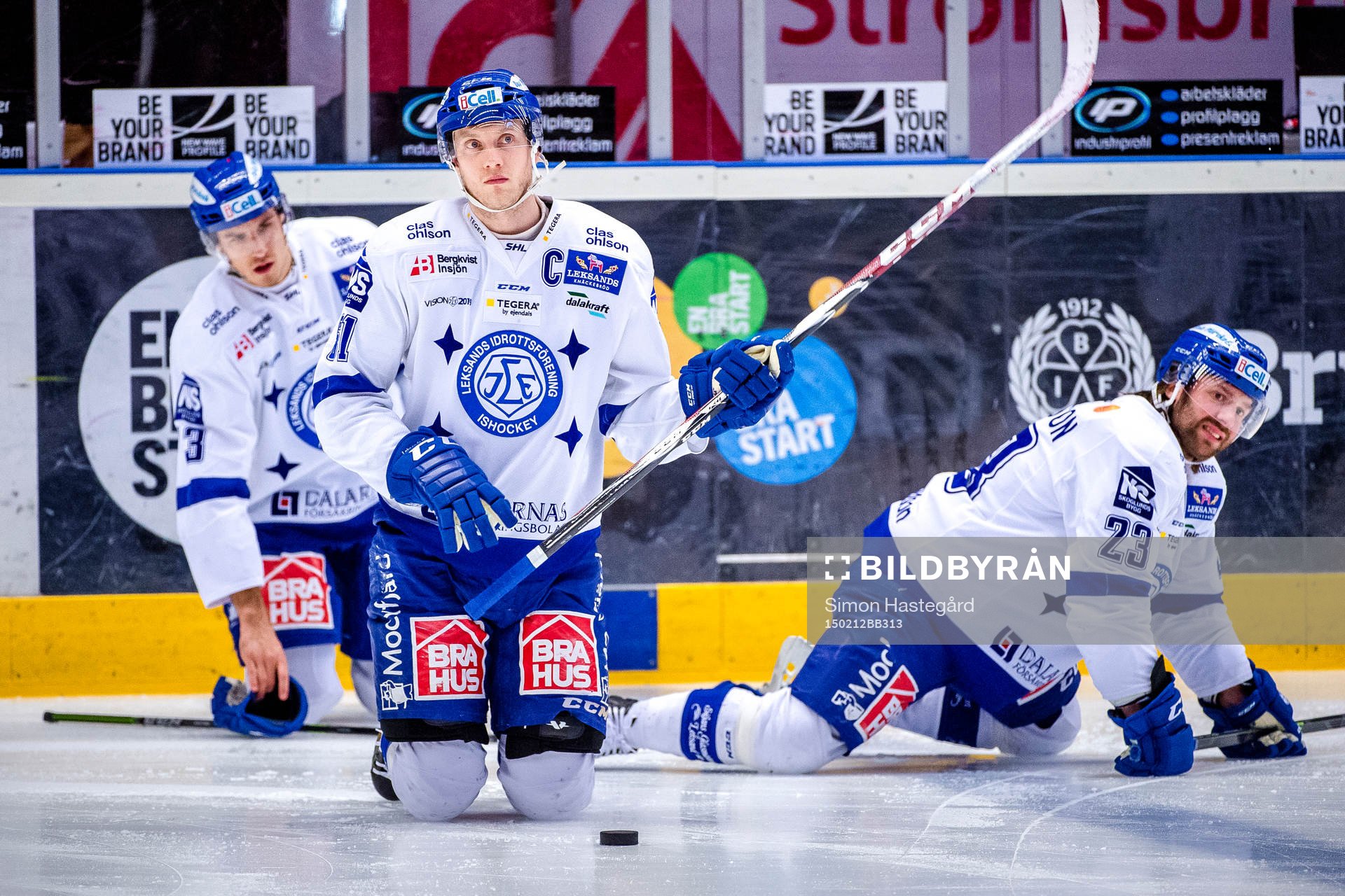 Leksands Jon Knuts , Johan Ryno och Daniel Josefsson