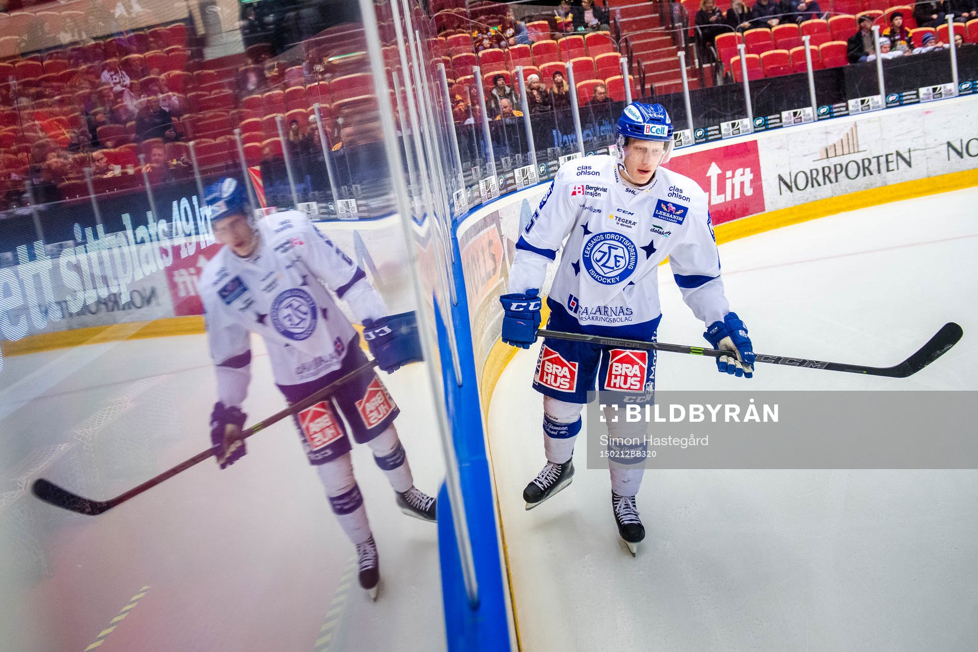 Leksands Toni Kähkönen före ishockeymatchen i SHL mellan