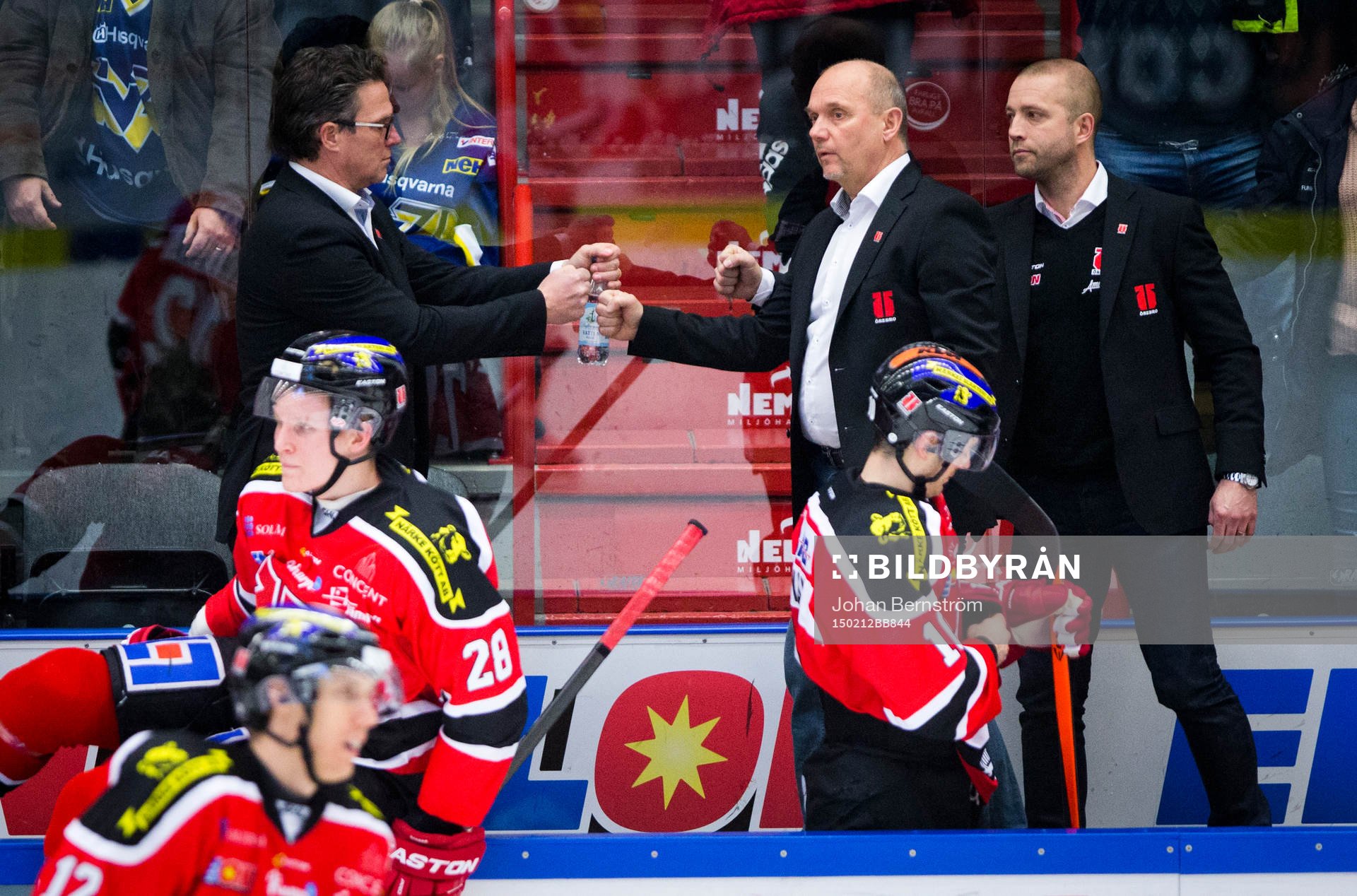 Örebro tränare Kent Johansson och Johan Tornberg, och