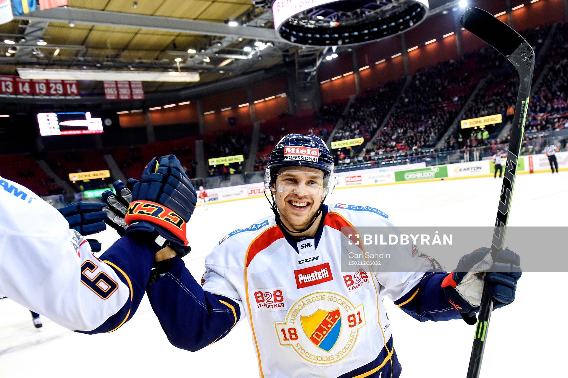 Djurgårdens Tobias Hage jublar