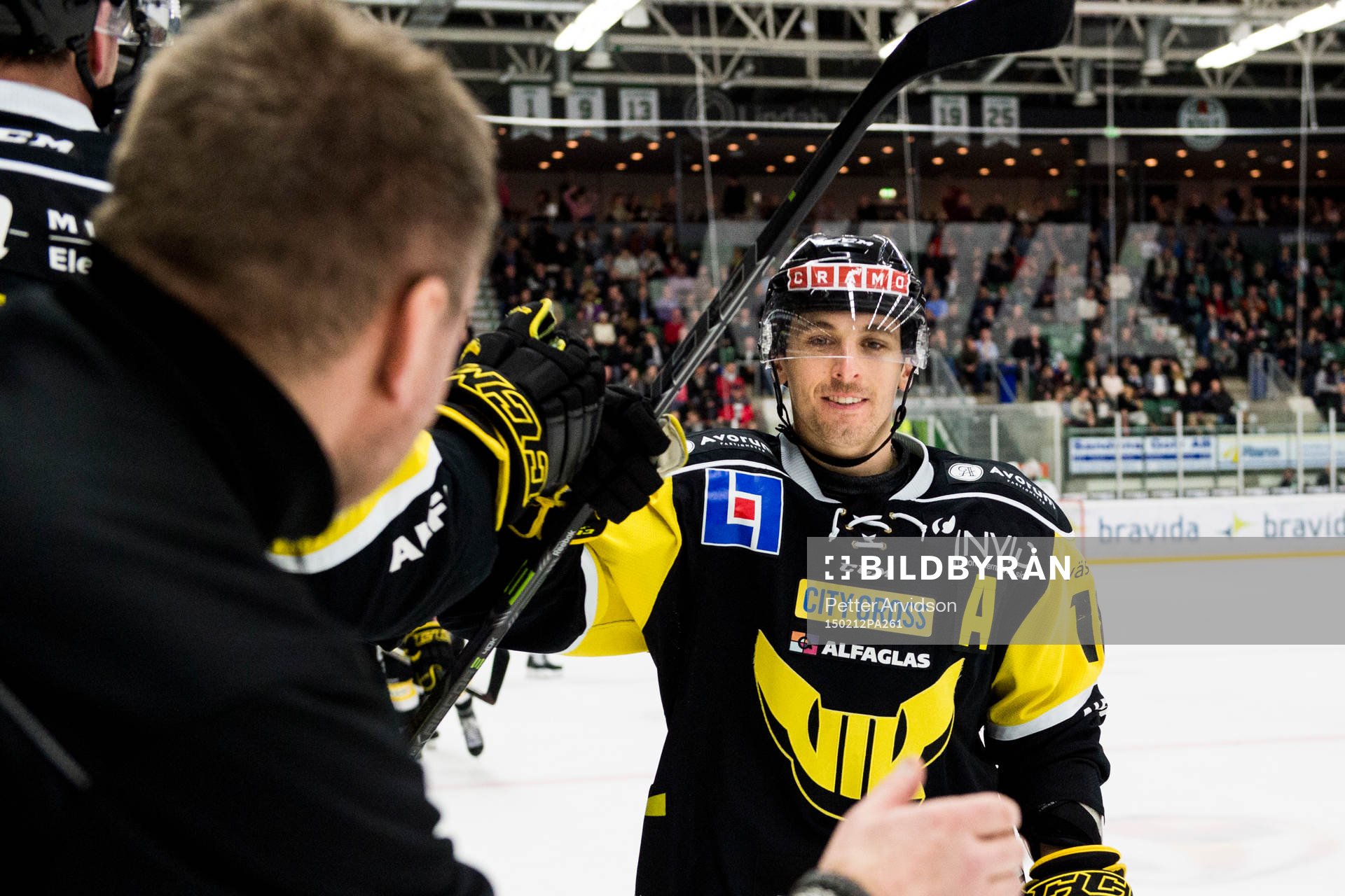 Västerås Jeremy Williams jublar