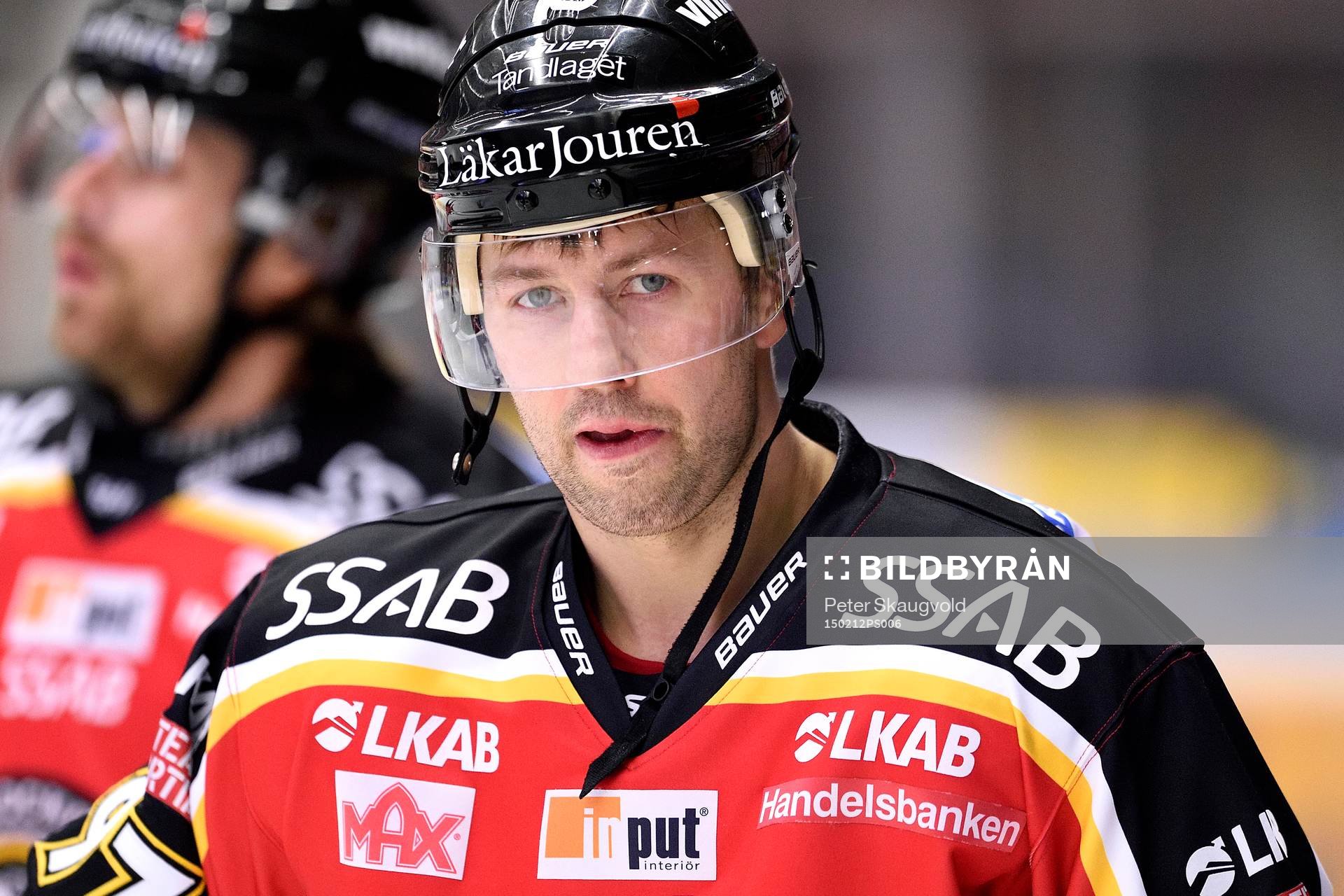 Luleås Per Ledin på uppvärmningen