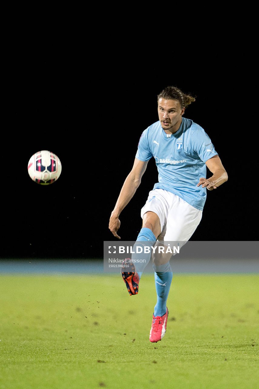 Malmös Erik Johansson under träningsmatchen mellan Malmö och Tampa Bay Rowdies den 13 februari 2015 i Bradenton.