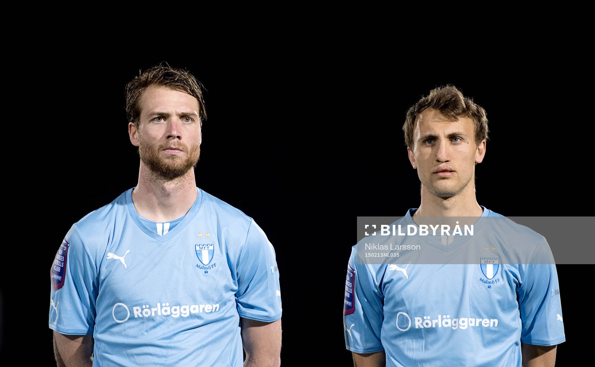 Malmös Jo Inge Berget och Magnus Wolf Eikrem under träningsmatchen mellan Malmö och Tampa Bay Rowdies den 13 februari 2015 i Bradenton.