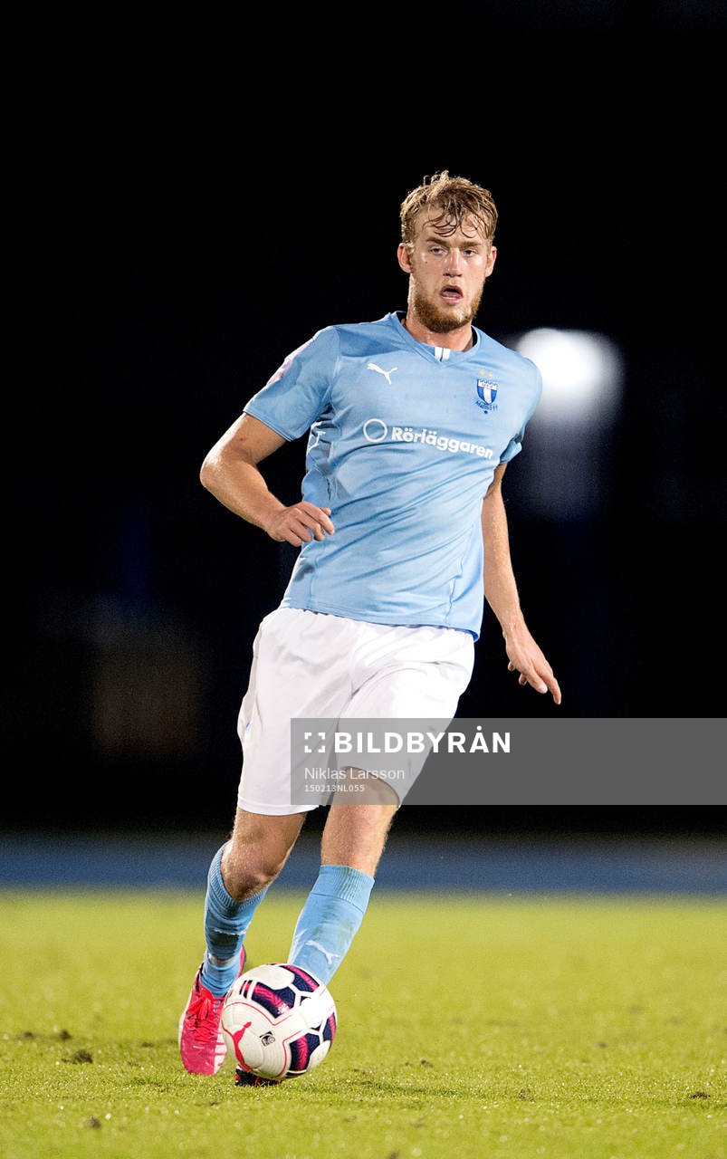 Malmös Filip Helander under träningsmatchen mellan Malmö och Tampa Bay Rowdies den 13 februari 2015 i Bradenton.