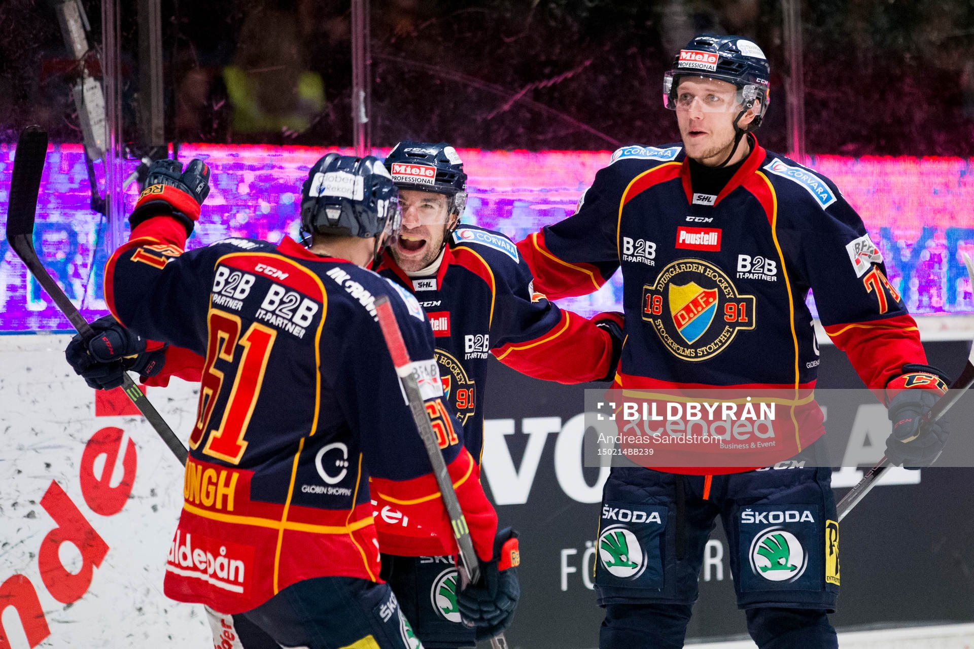 Djurgårdens Steve Saviano jublar