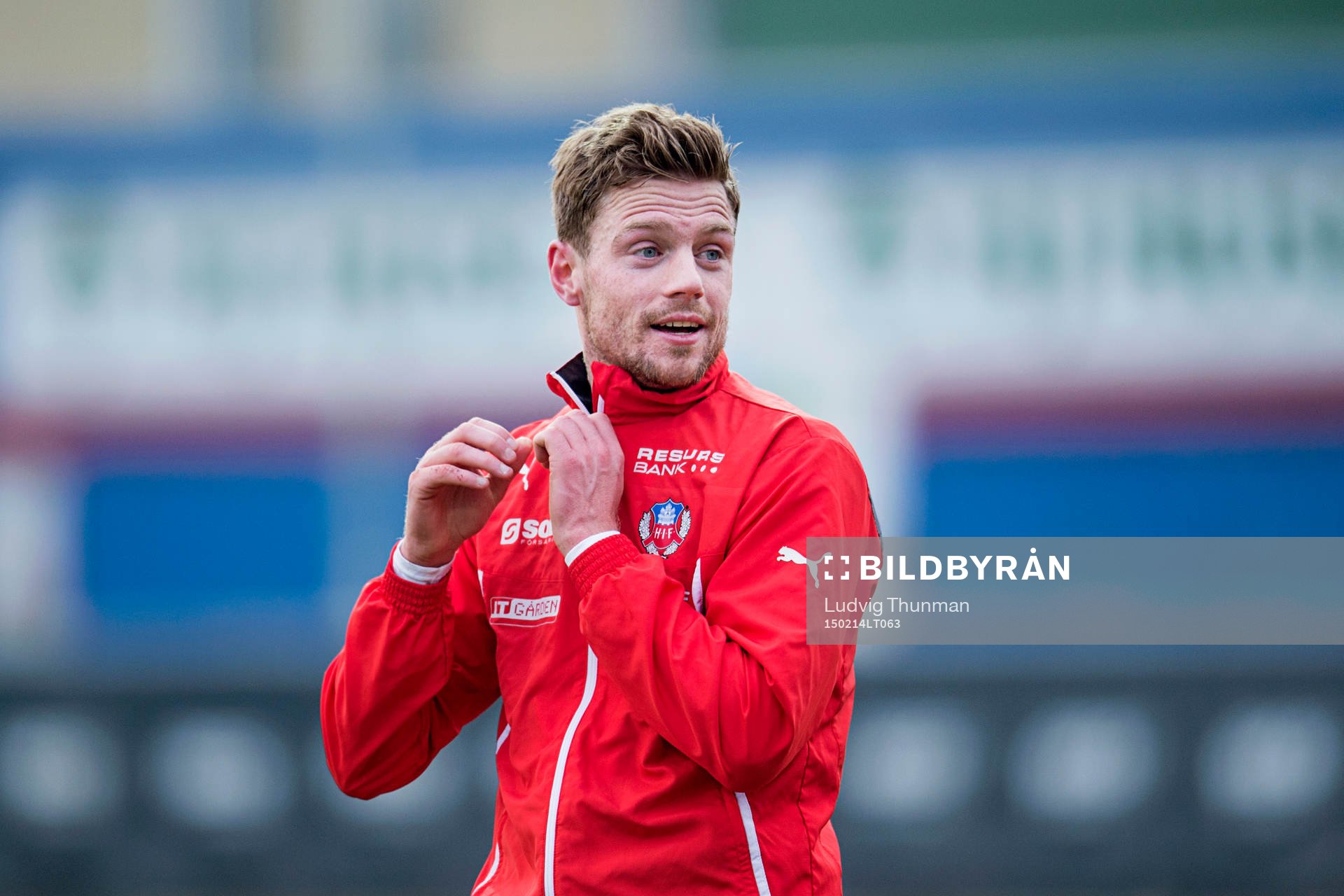 Helsingborgs Arnór Smárason under träningsmatchen i fotboll mellan Vestsjälland och Helsingborg den 14 februari 2015 i Slagelse.